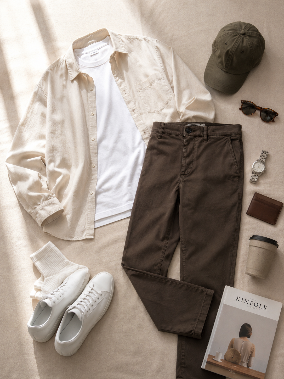 Men Brown Tailored Stretchable Chinos