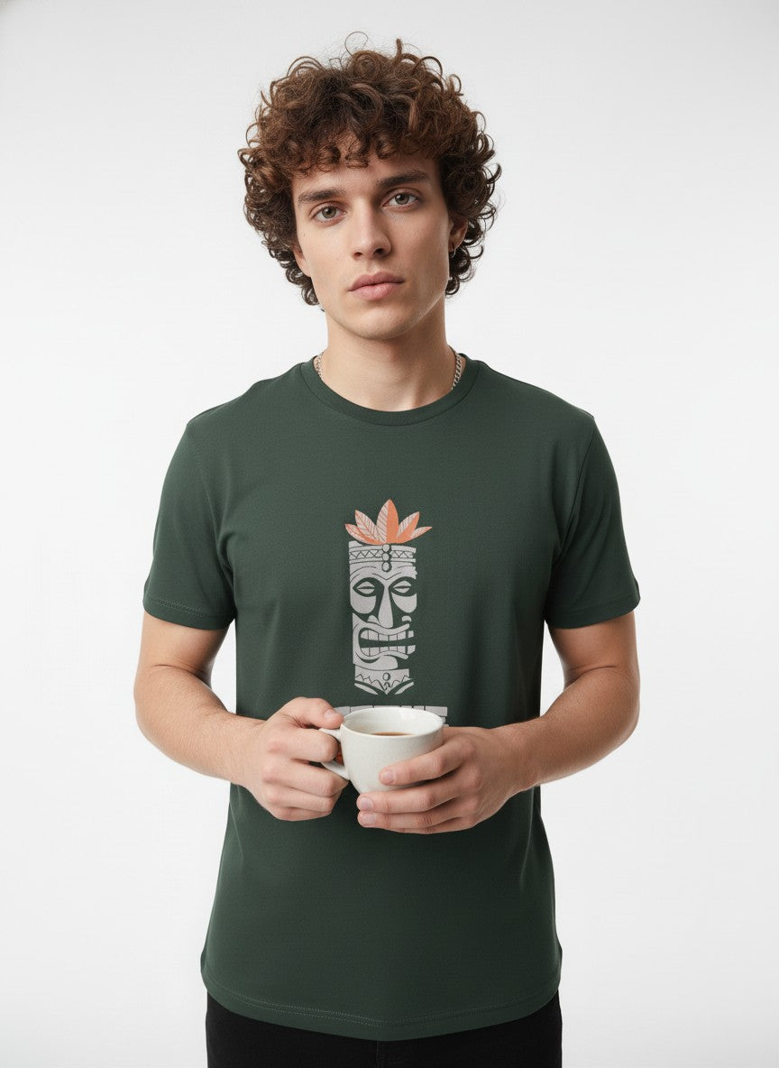 Men Cotton Tribal T-Shirt