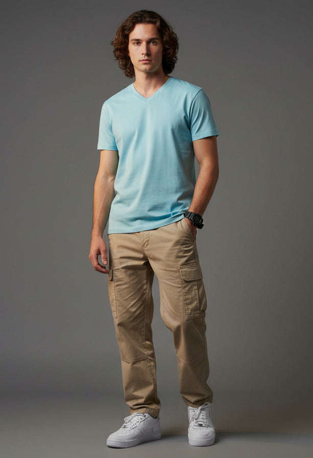 Men Cotton V-Neck T-Shirt Pack of 4