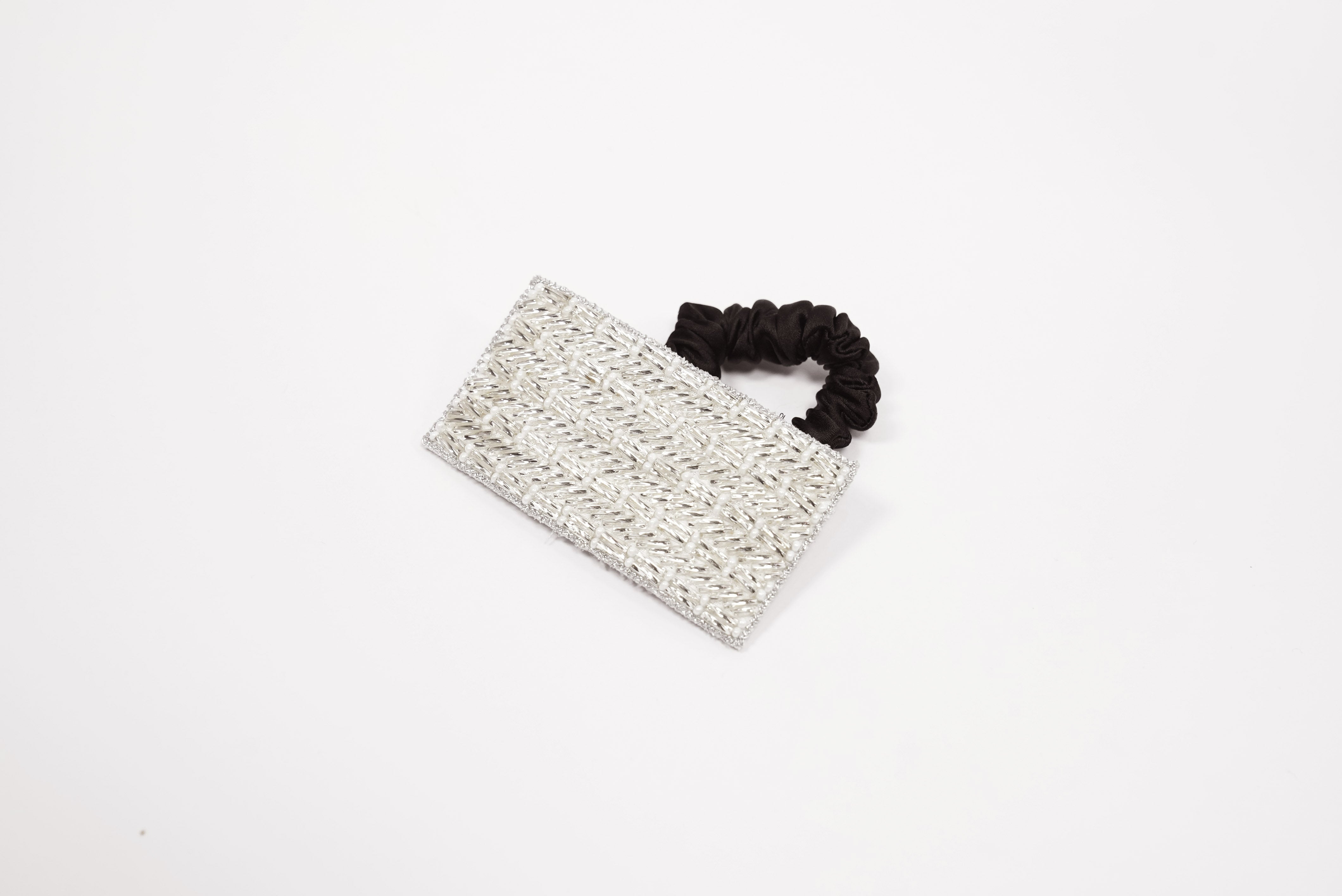 Silver Embellished Ponytail Holder