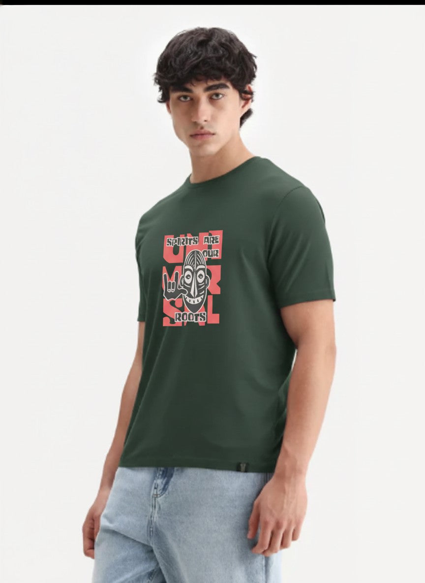 Men Cotton Tribal T-Shirt