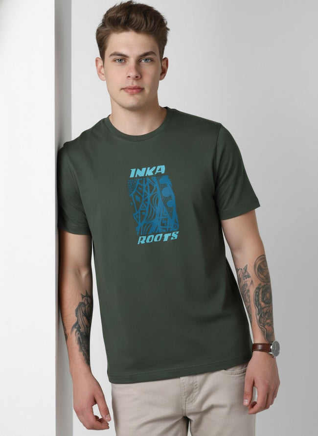 Men Cotton Tribal T-Shirt