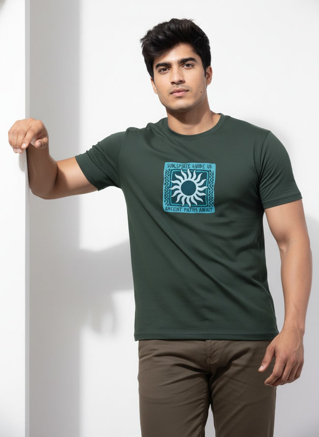 Men Cotton Tribal T-Shirt