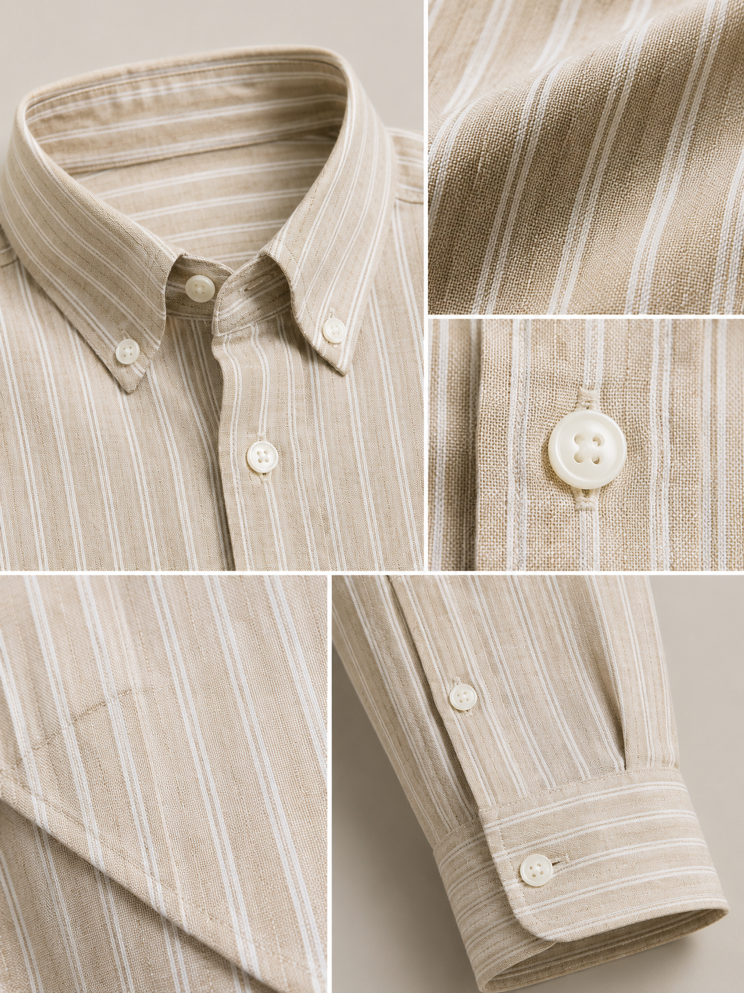 Men Stone Stripe Oxford Shirt