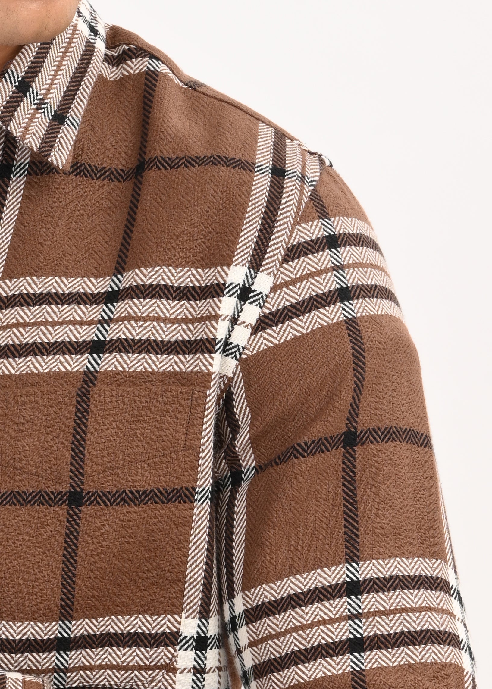 Men Brown Classic Bold Checked Shirt