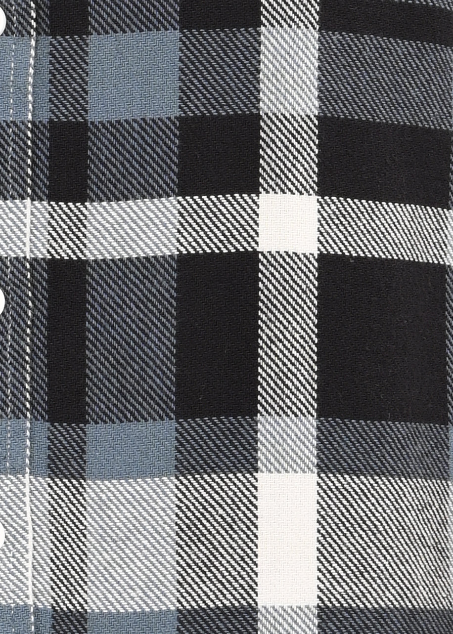 Men Blue Classic Checked Shirt