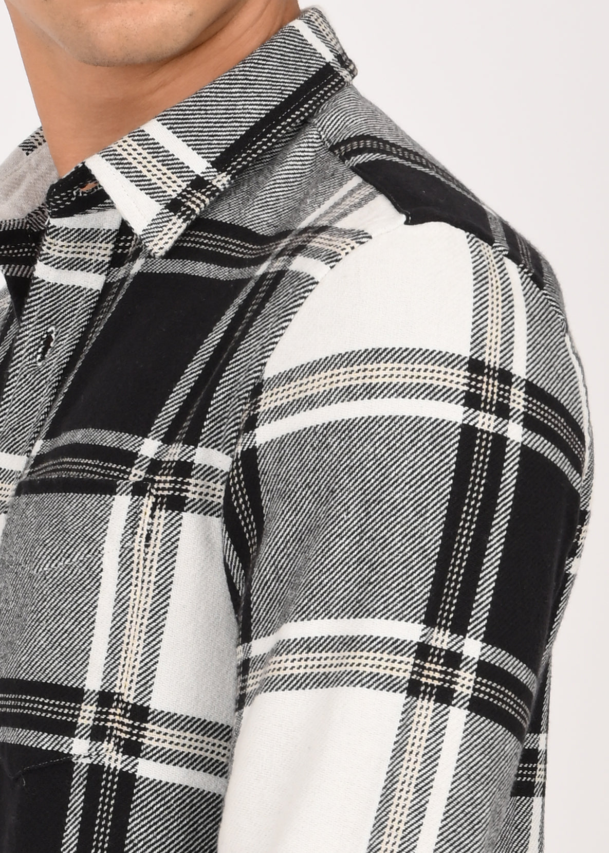 Men Black Classic Checked Shirt