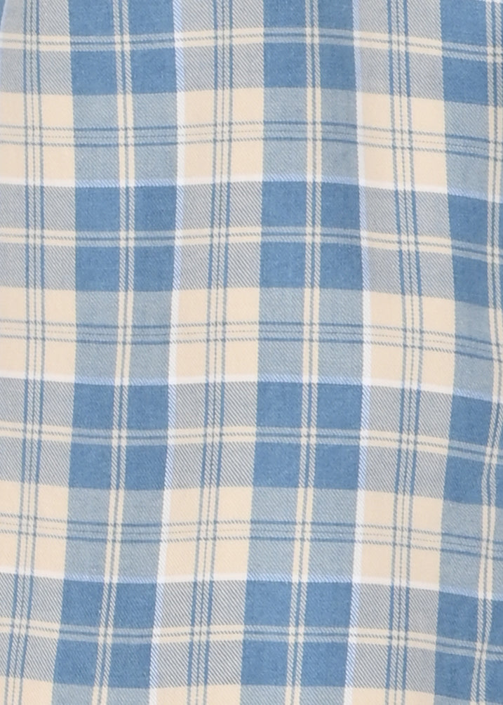 Men Indigo Dyed Checked Shirt