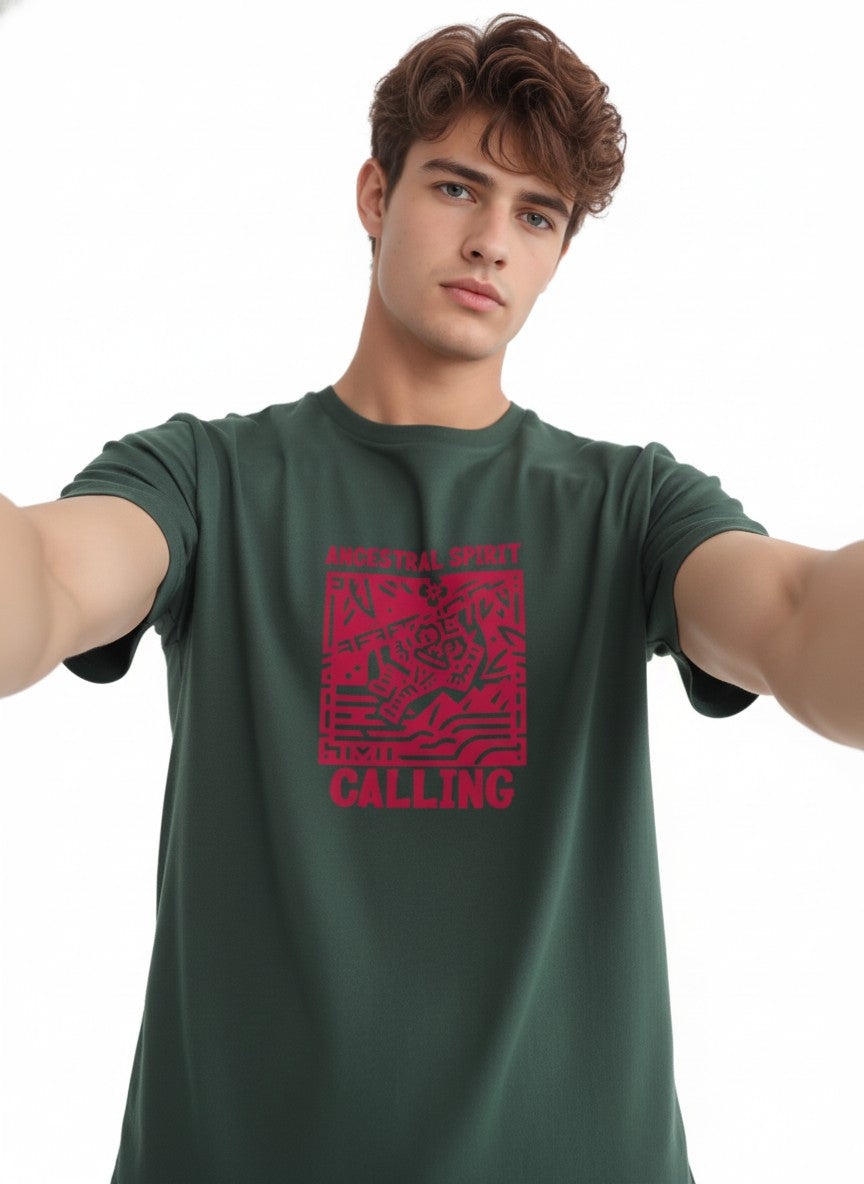 Men Cotton Tribal T-Shirt