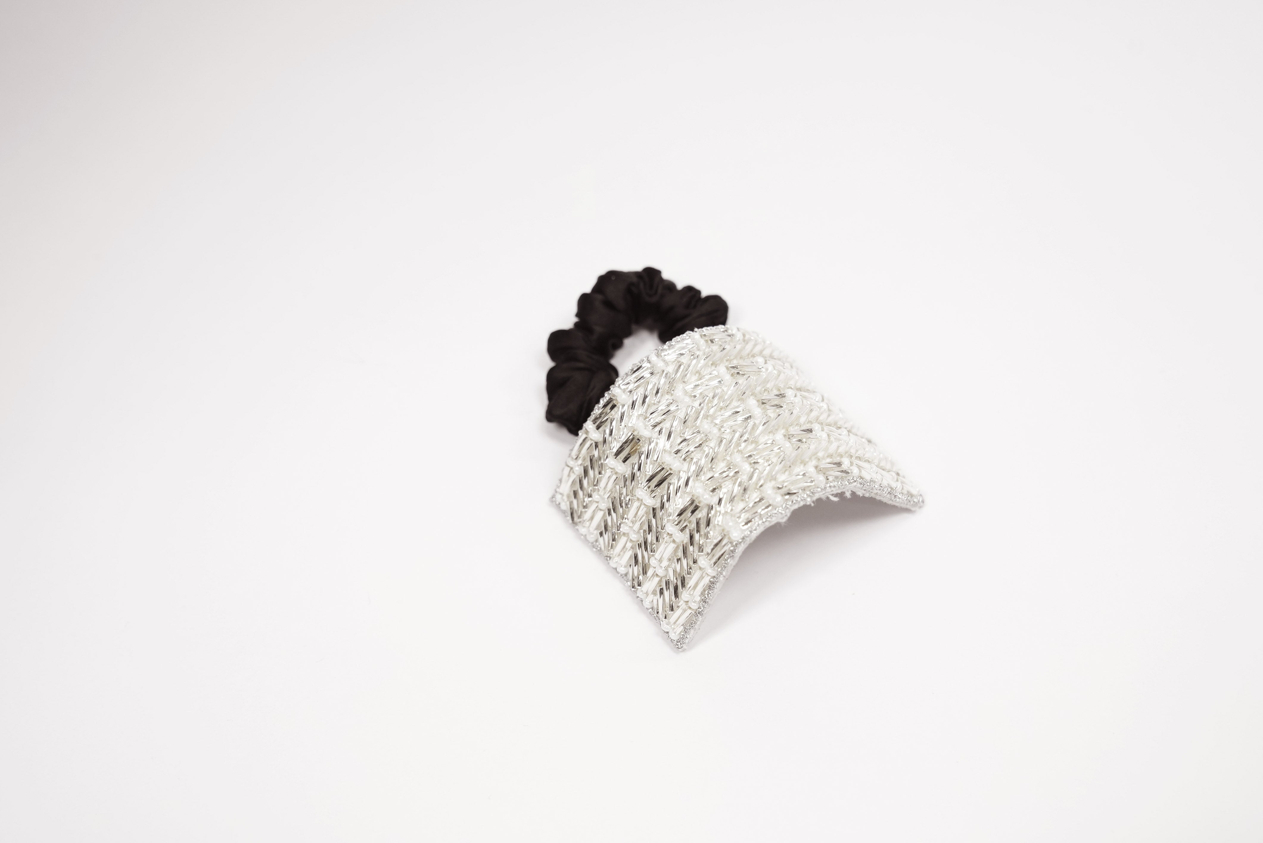 Silver Embellished Ponytail Holder