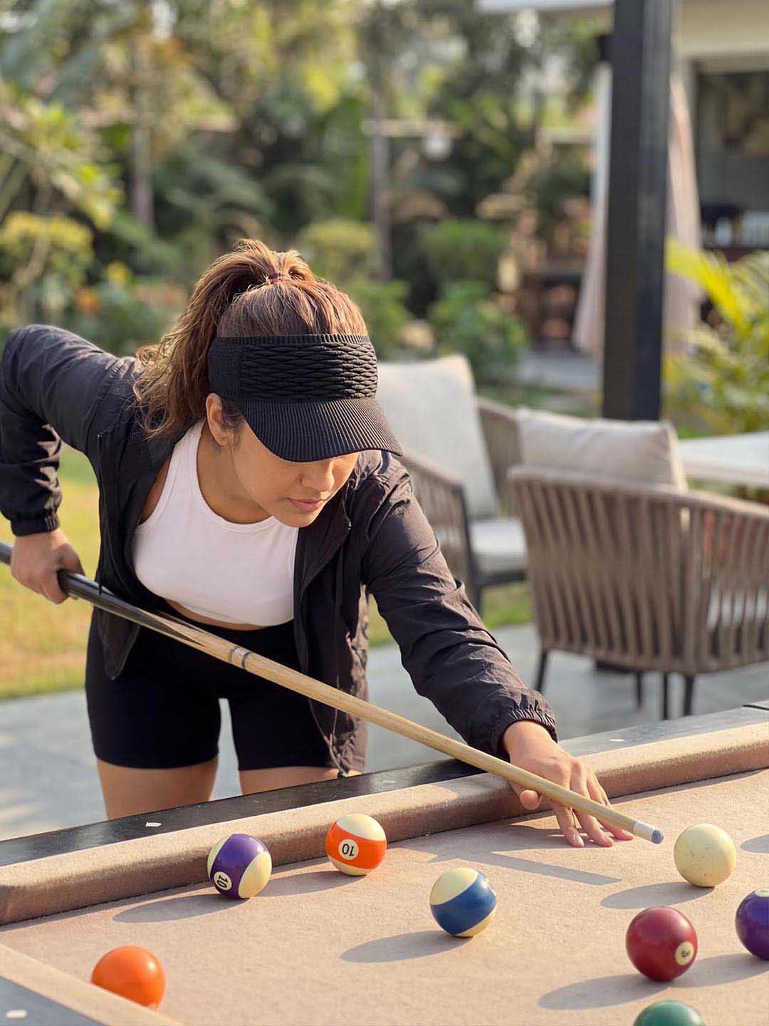 Black Ribbed Sun Visor Cap