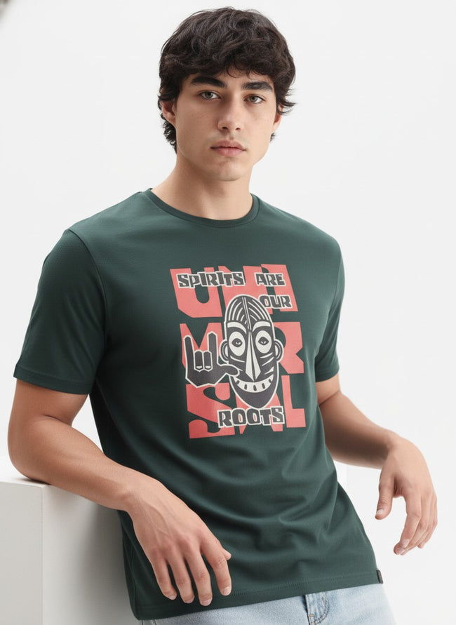 Men Cotton Tribal T-Shirt