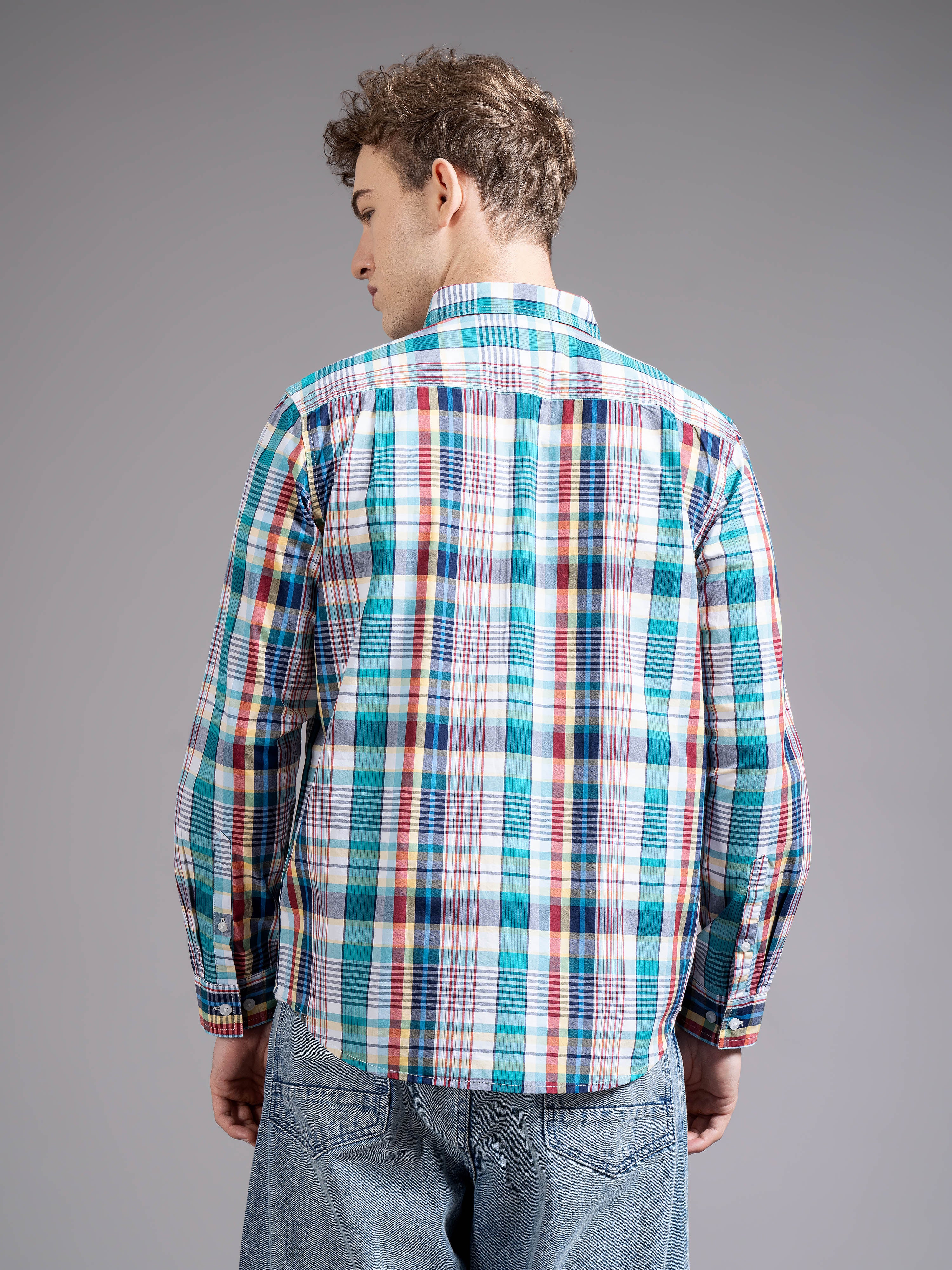 Men Multicolor Checked Shirt