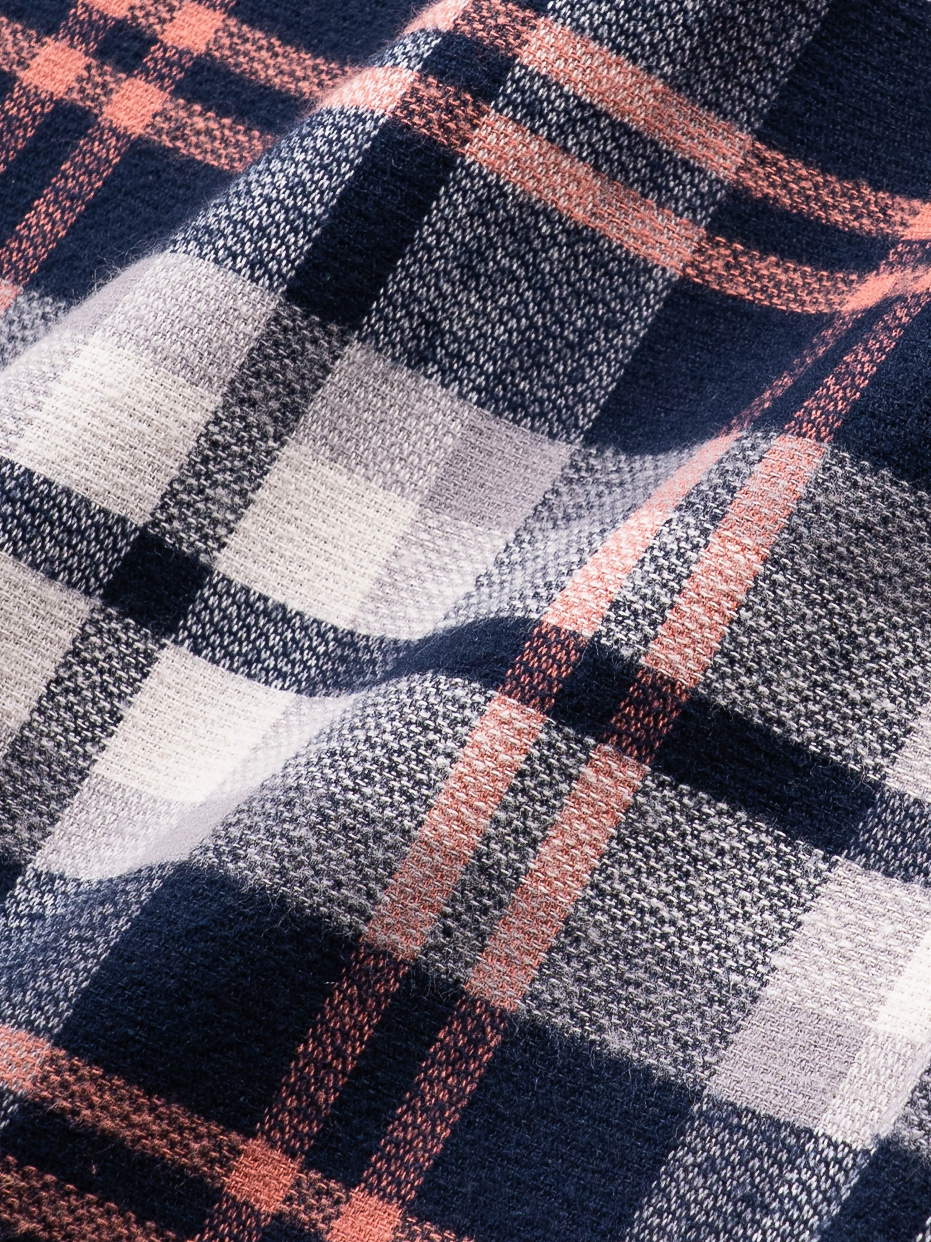 Men Navy Checked Shirt