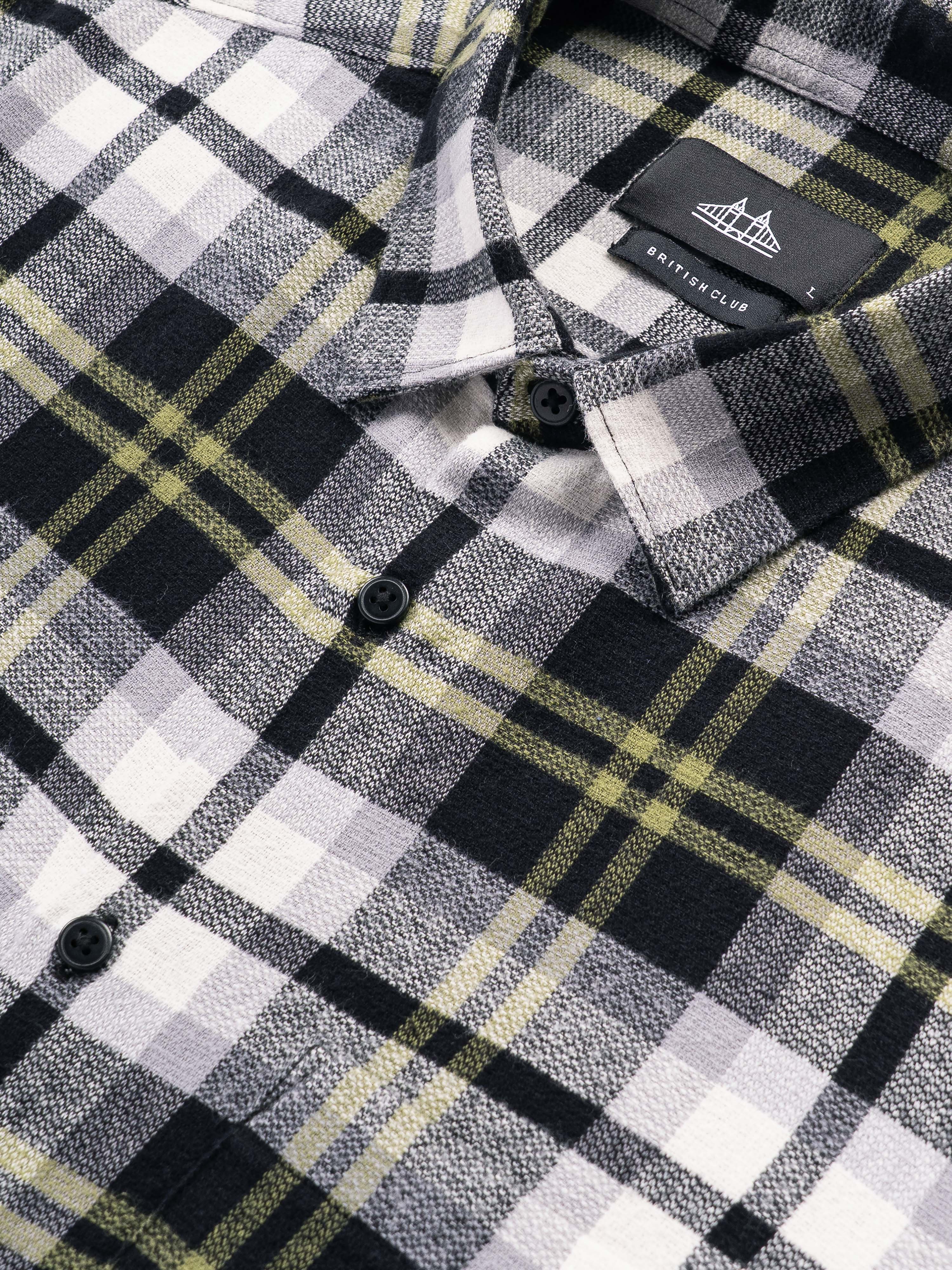 Men Green Checked Shirt