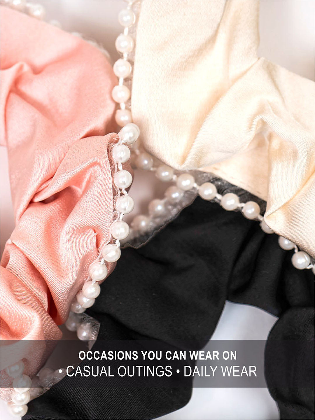 Pearl Scrunchies Set Of 3