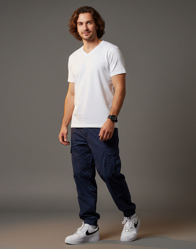 Men Cotton V-Neck T-Shirt Pack of 4