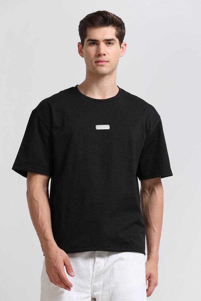 Men Black Crew Neck T-Shirt