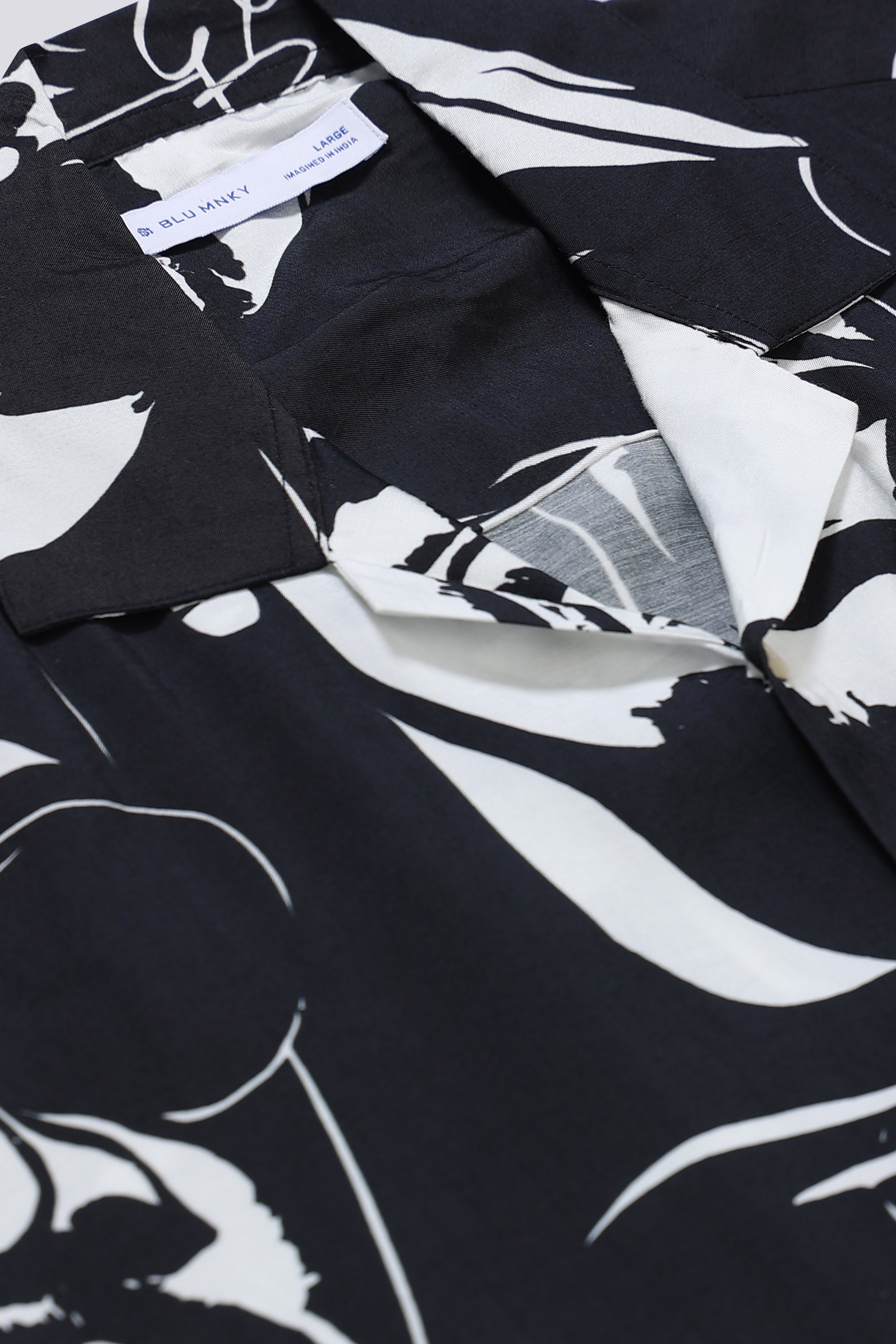 Men Black Oversized Graphic Print Shirt