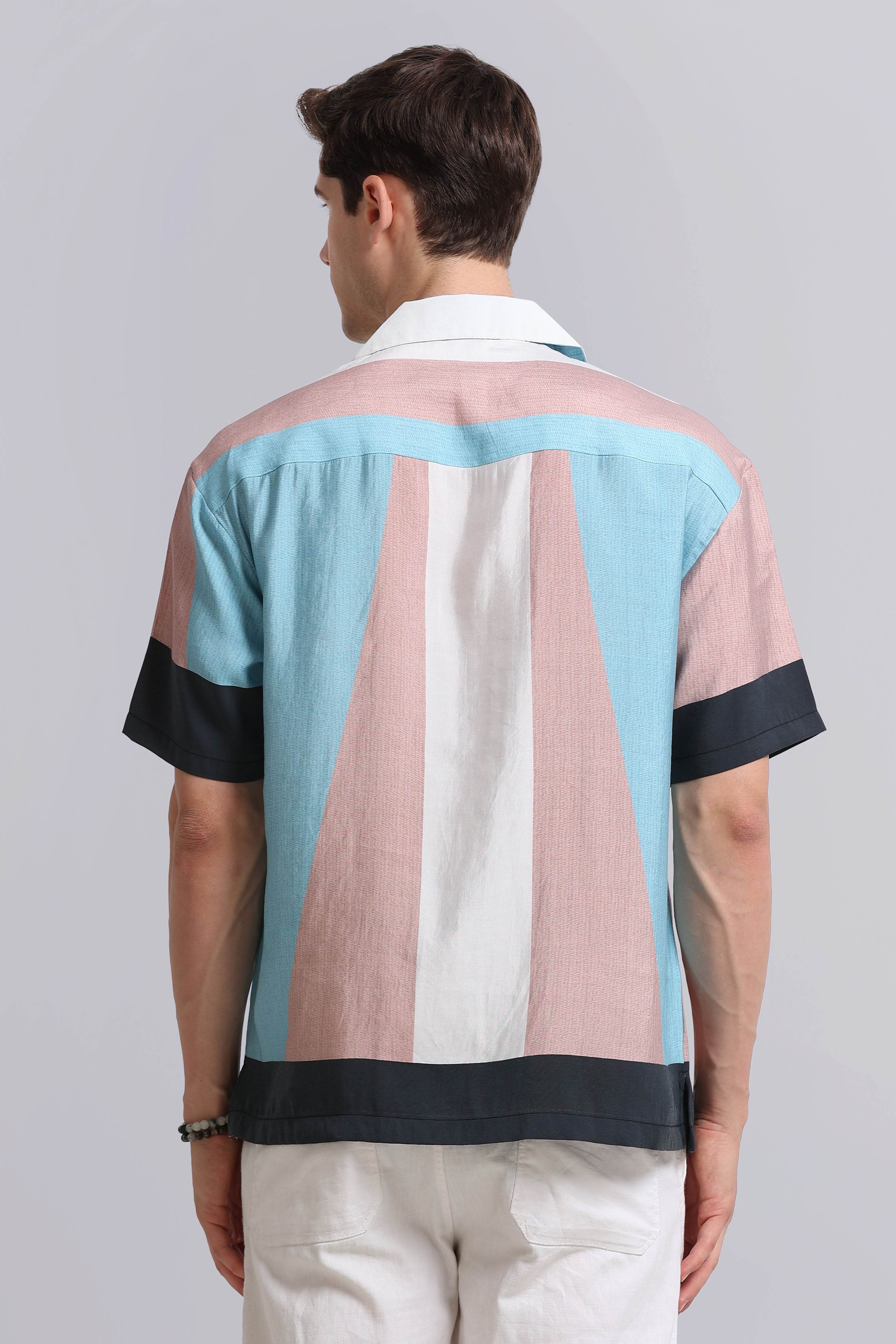 Men Brown Oversized Graphic Print Shirt