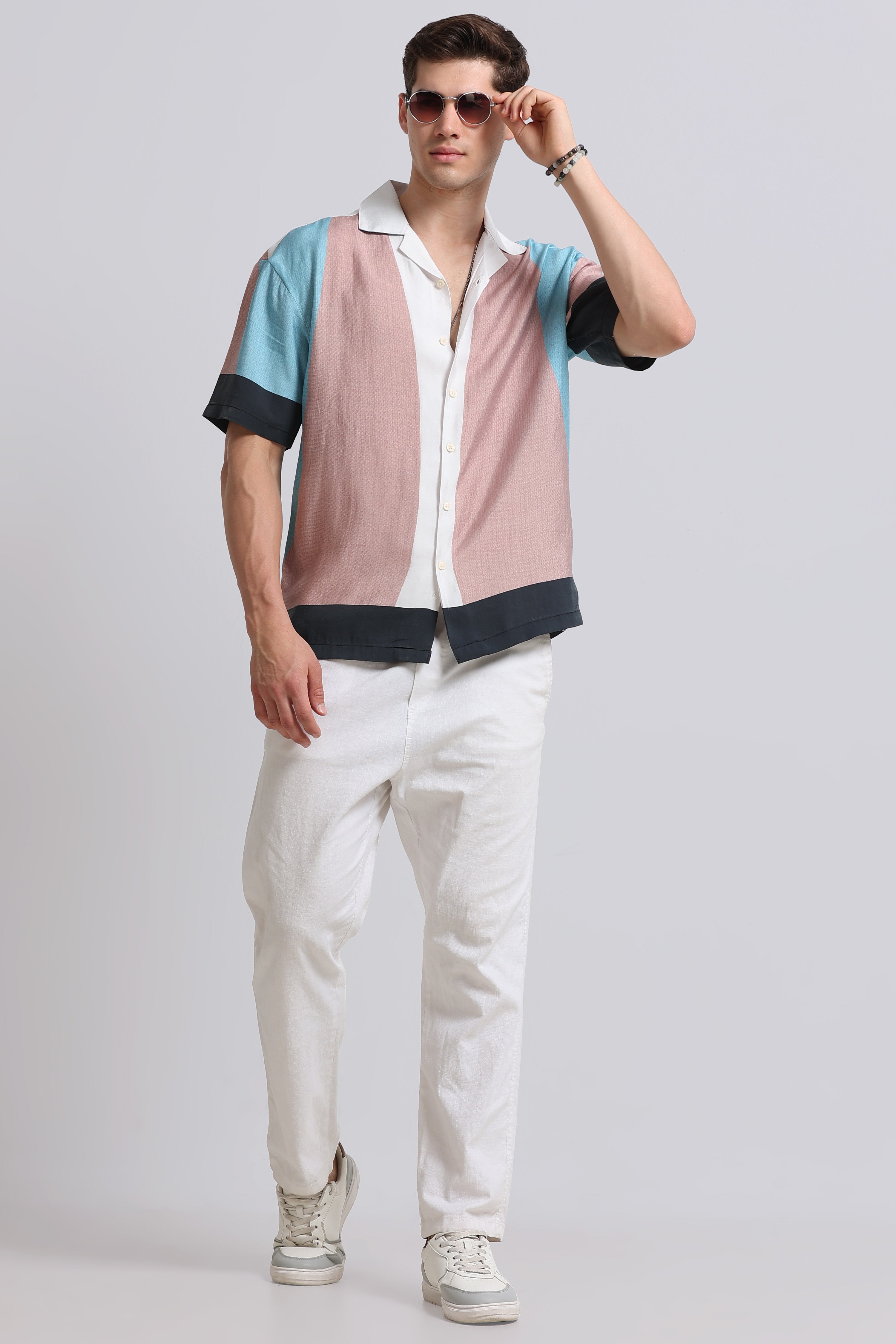 Men Brown Oversized Graphic Print Shirt