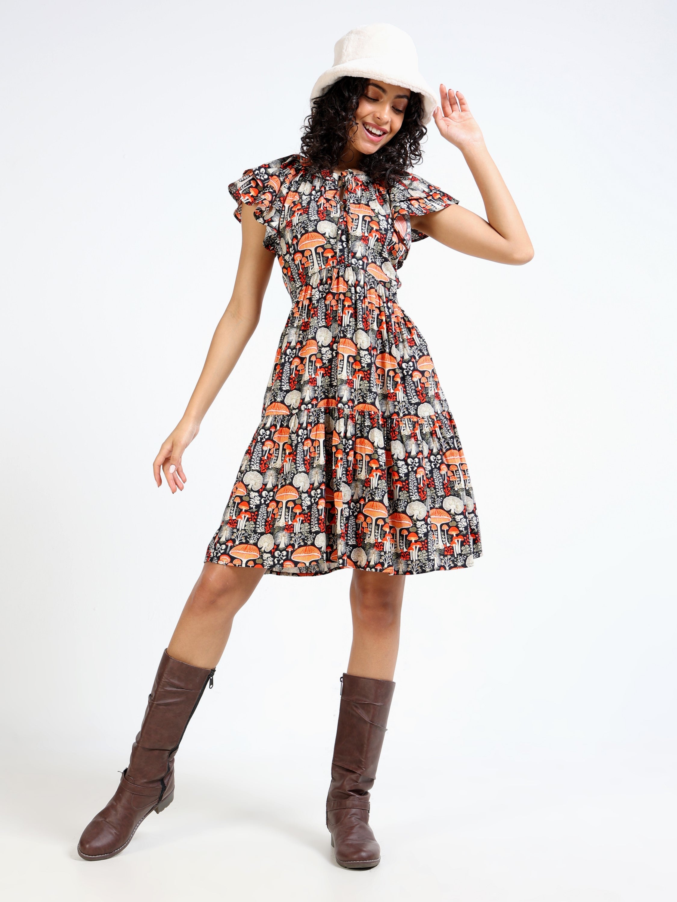 Women Multi Floral Print Dress