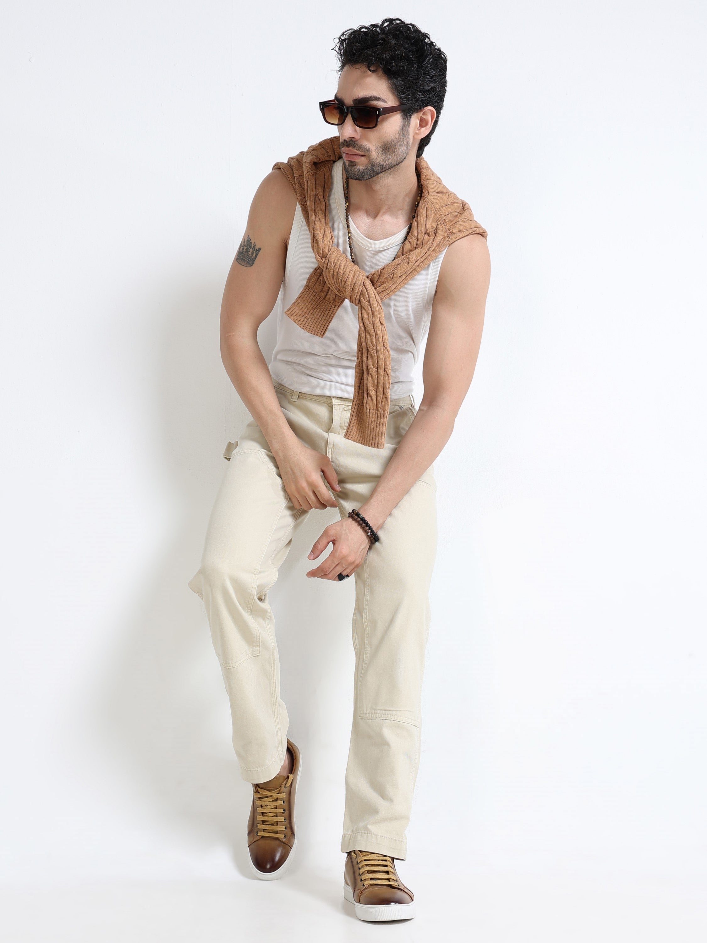 Men Beige Pant