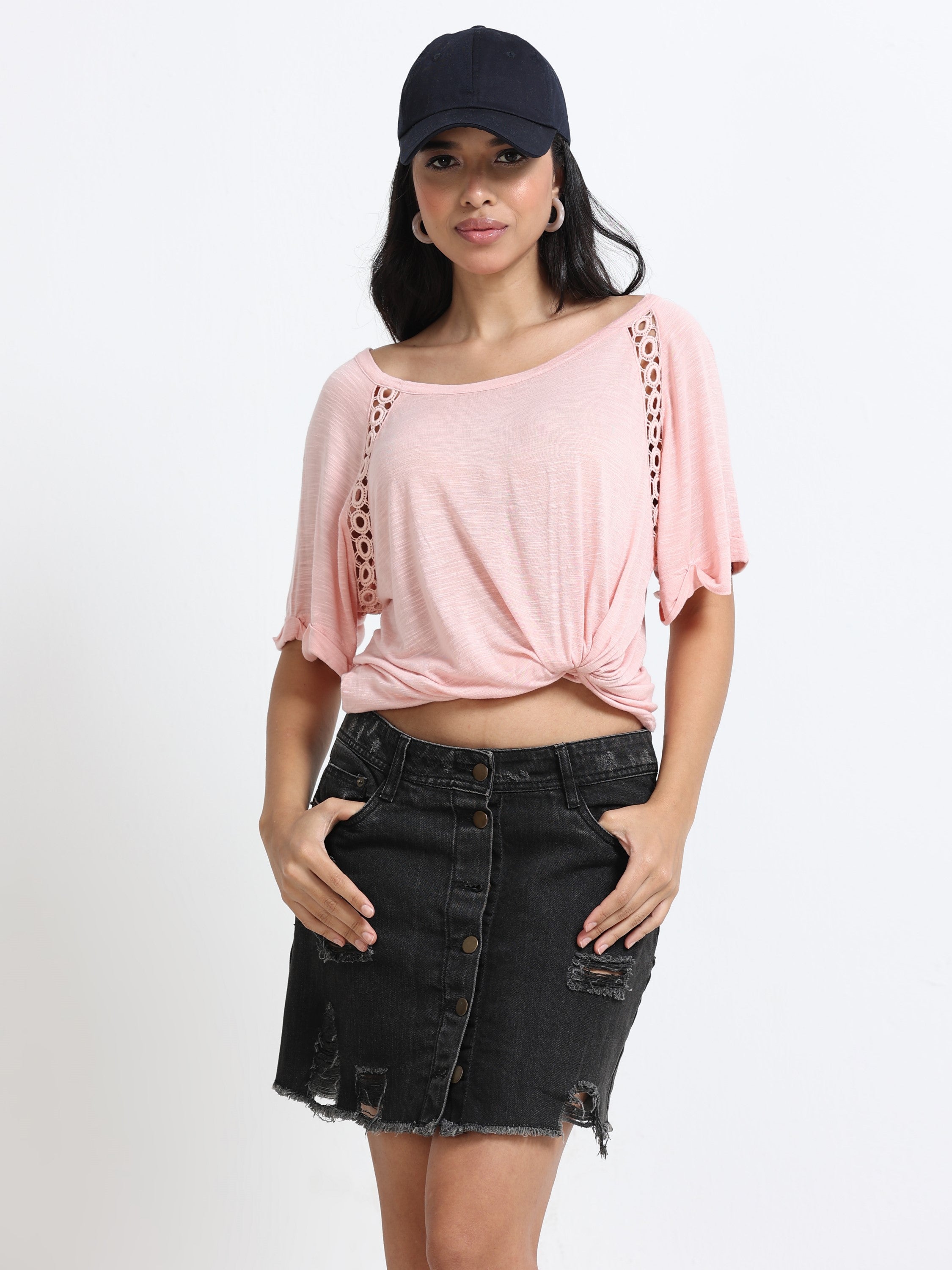 Women Peach Comfort Fit Top
