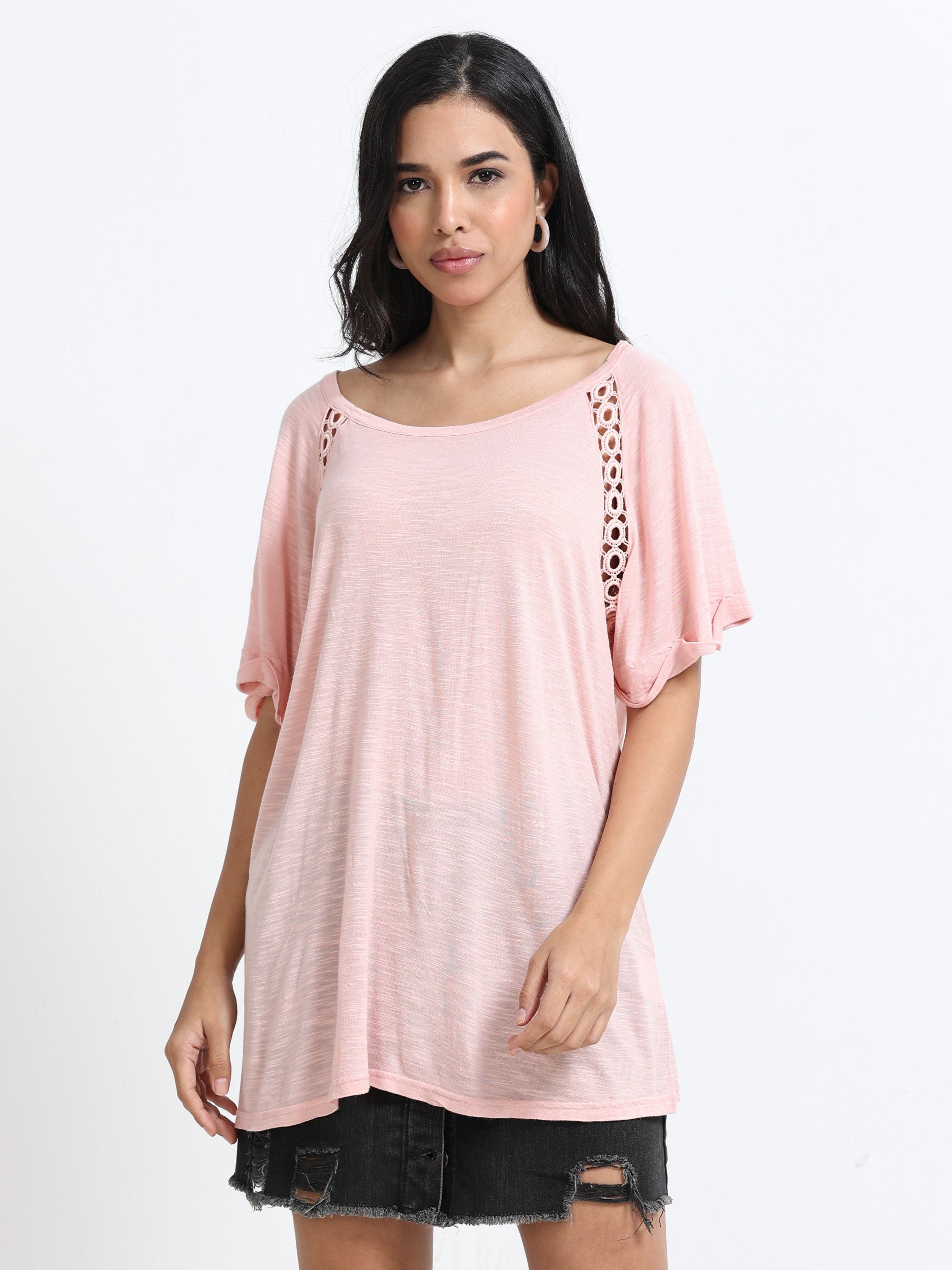Women Peach Comfort Fit Top
