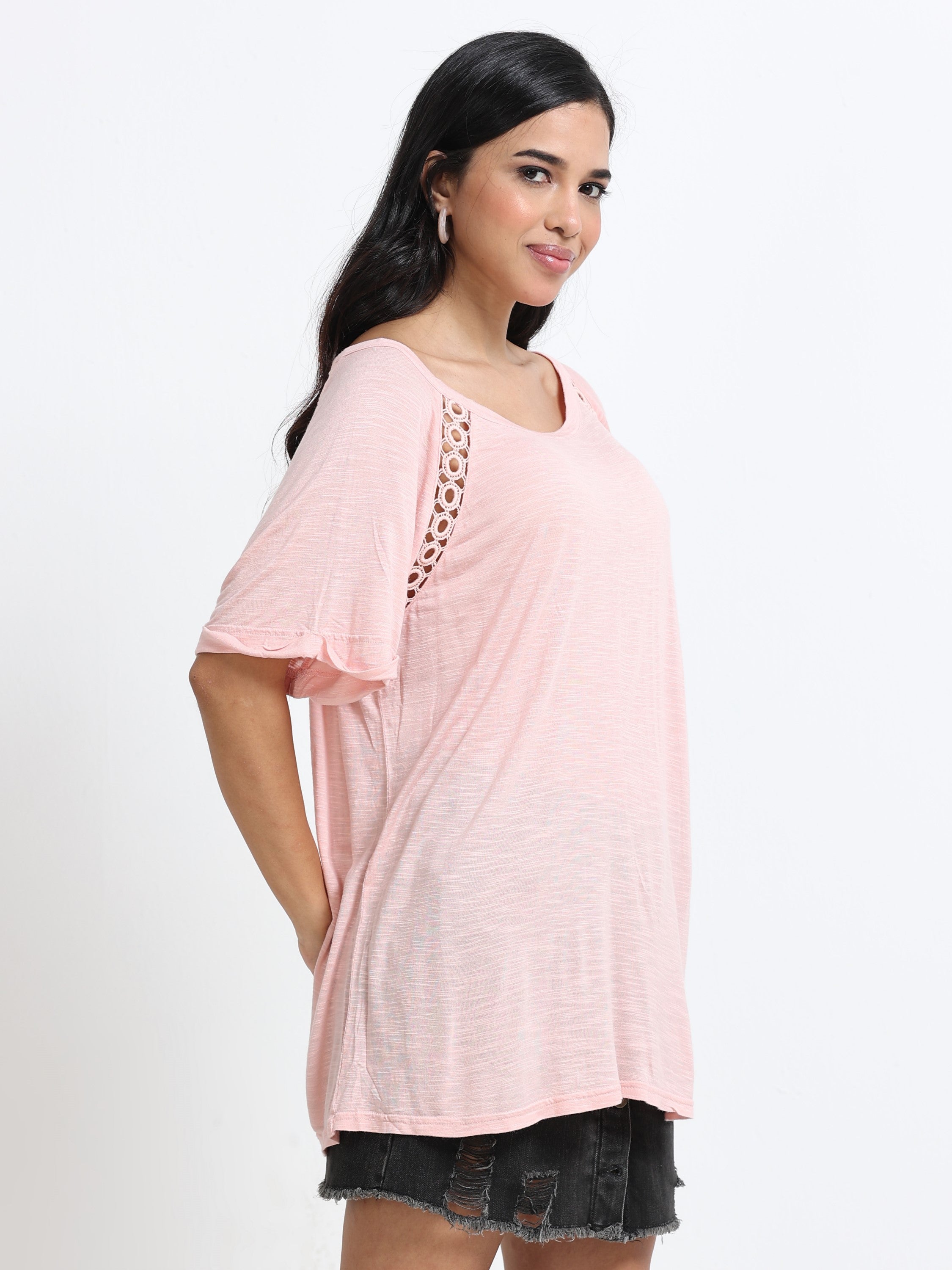 Women Peach Comfort Fit Top