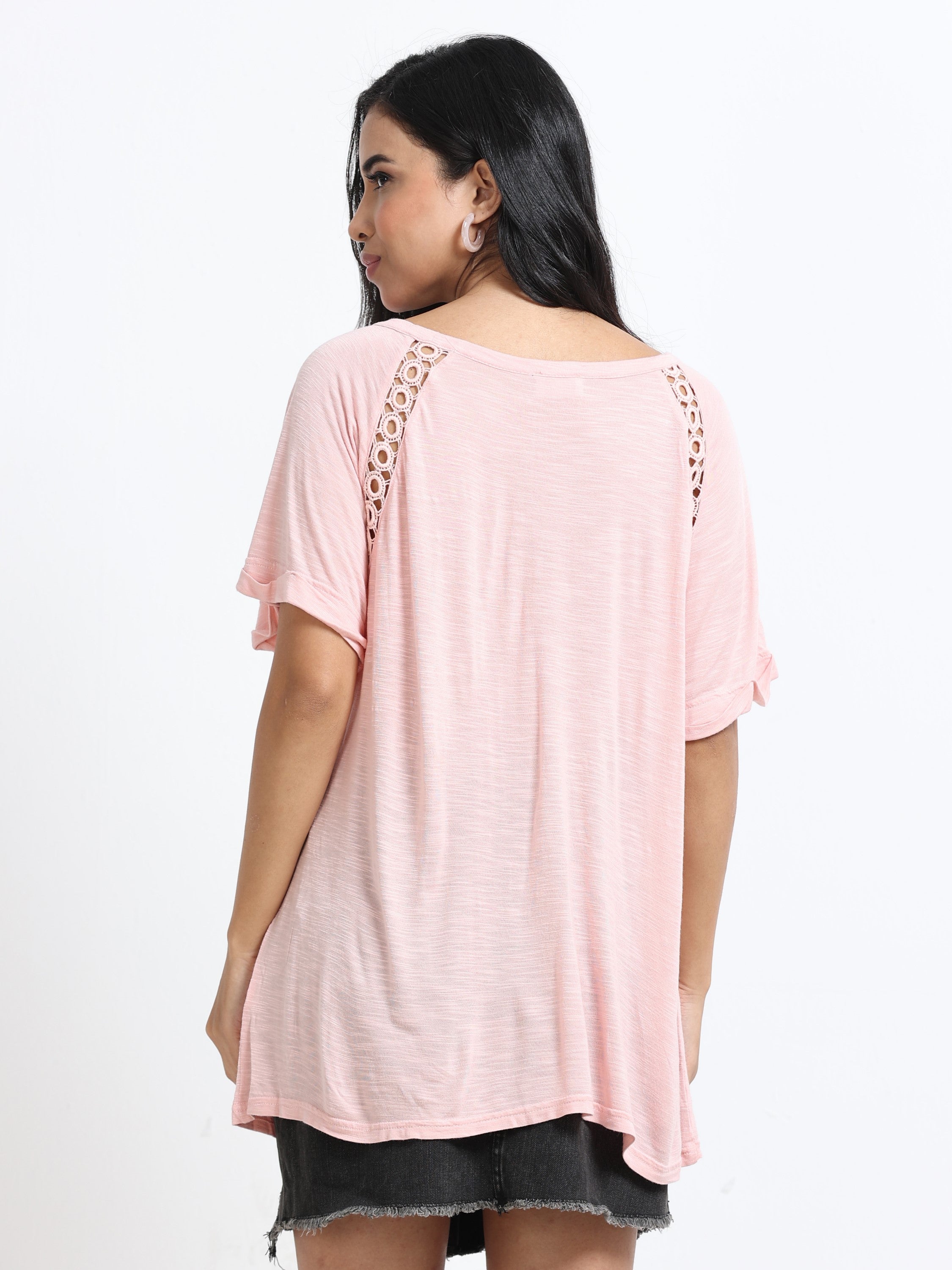 Women Peach Comfort Fit Top