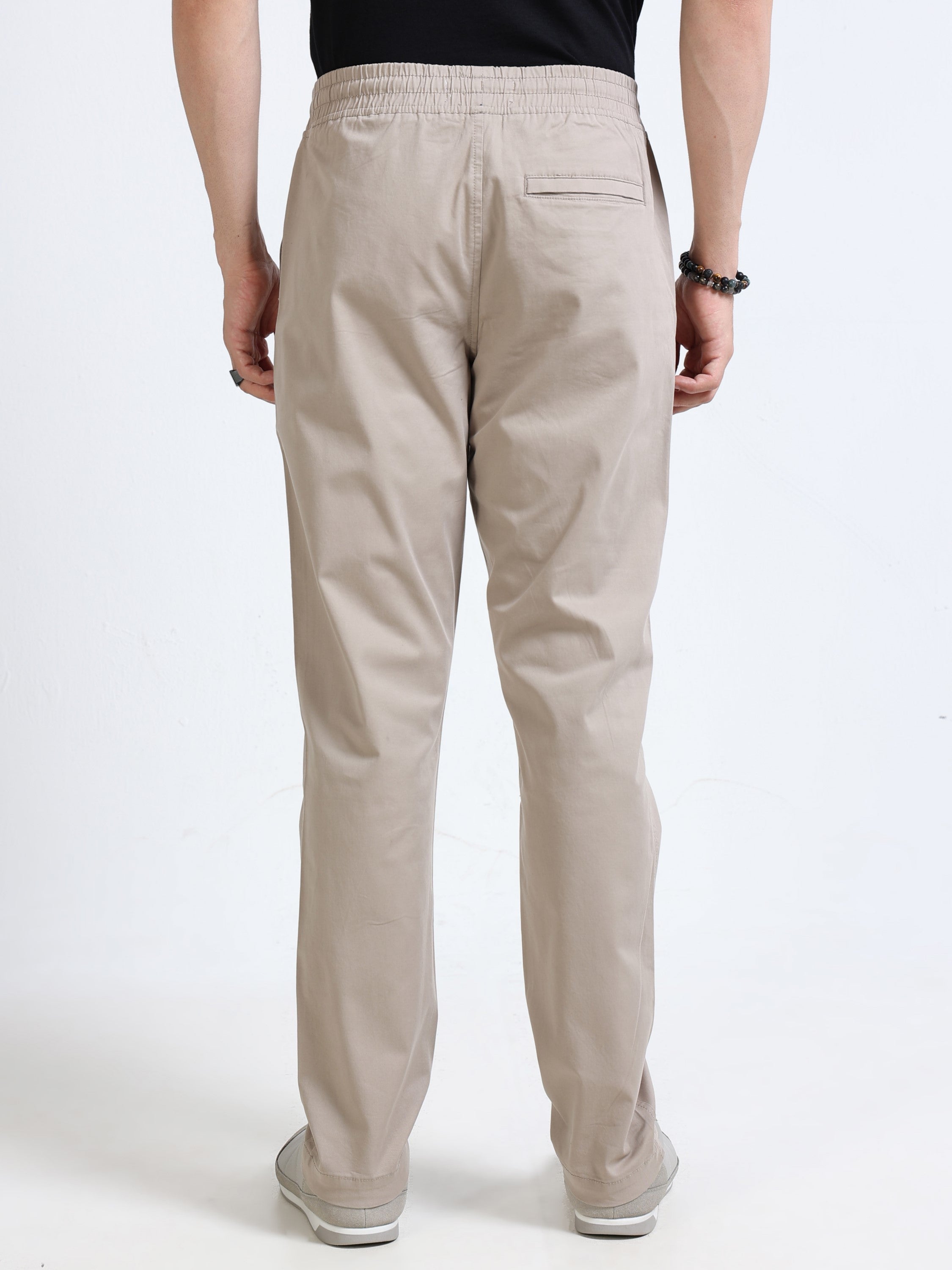 Men Beige Regular Fit Lounge Pants