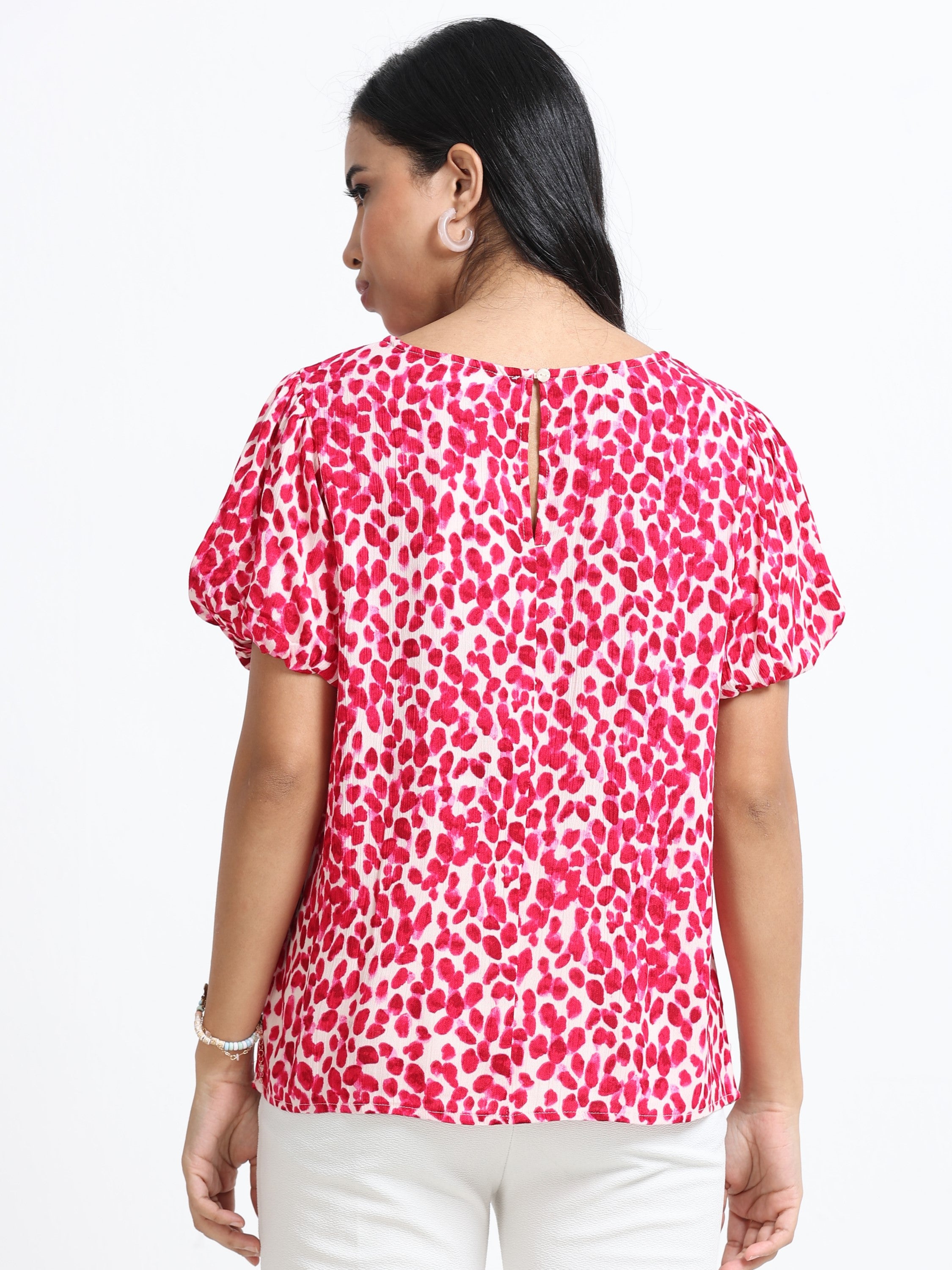 Women Viscose Pink Playful Top