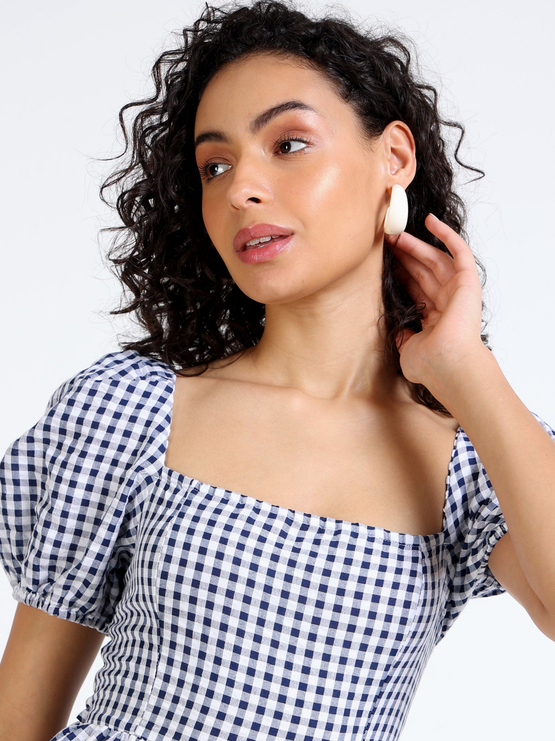 Women Black Tiered Midi Dress