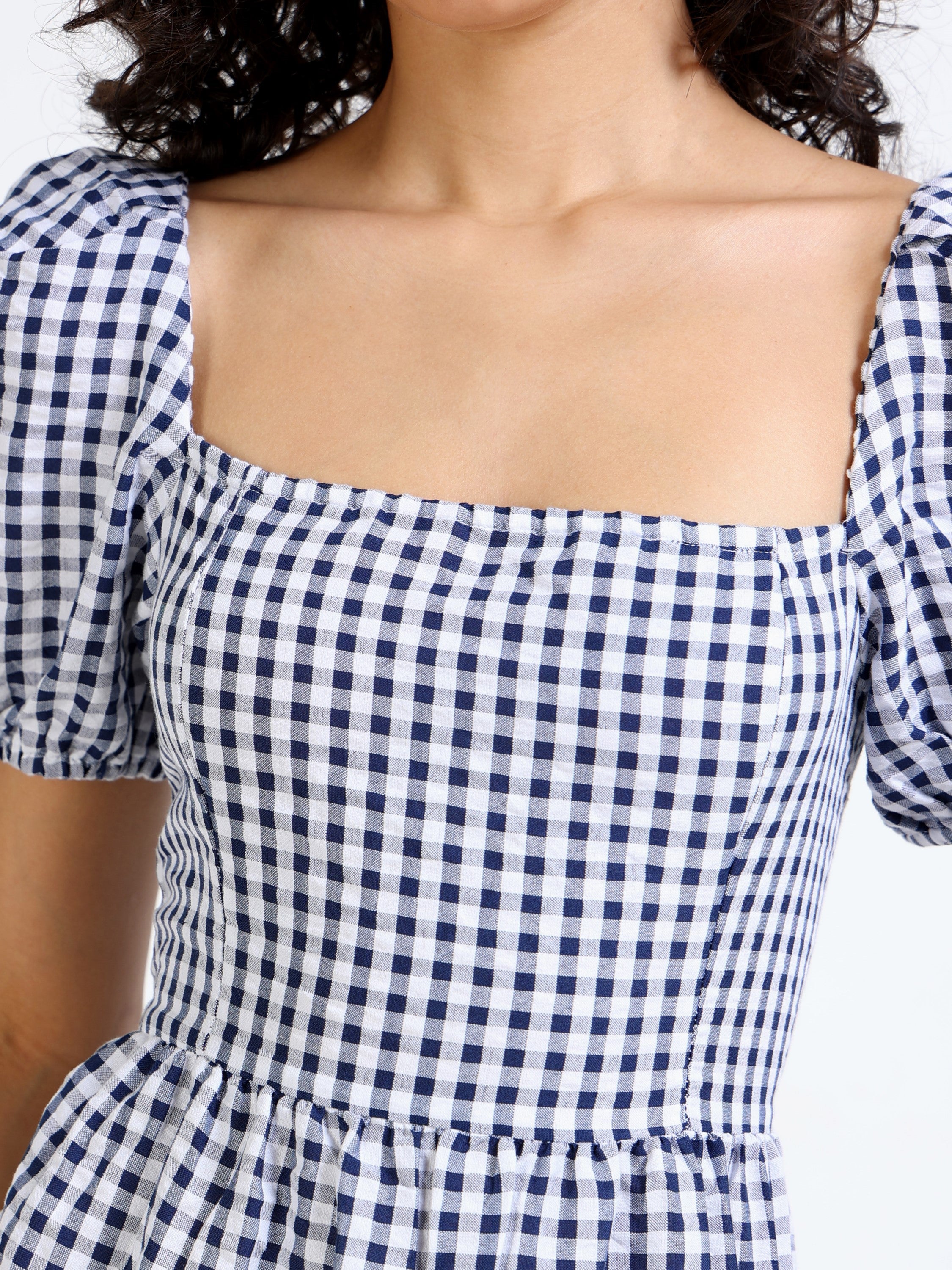 Women Black Tiered Midi Dress