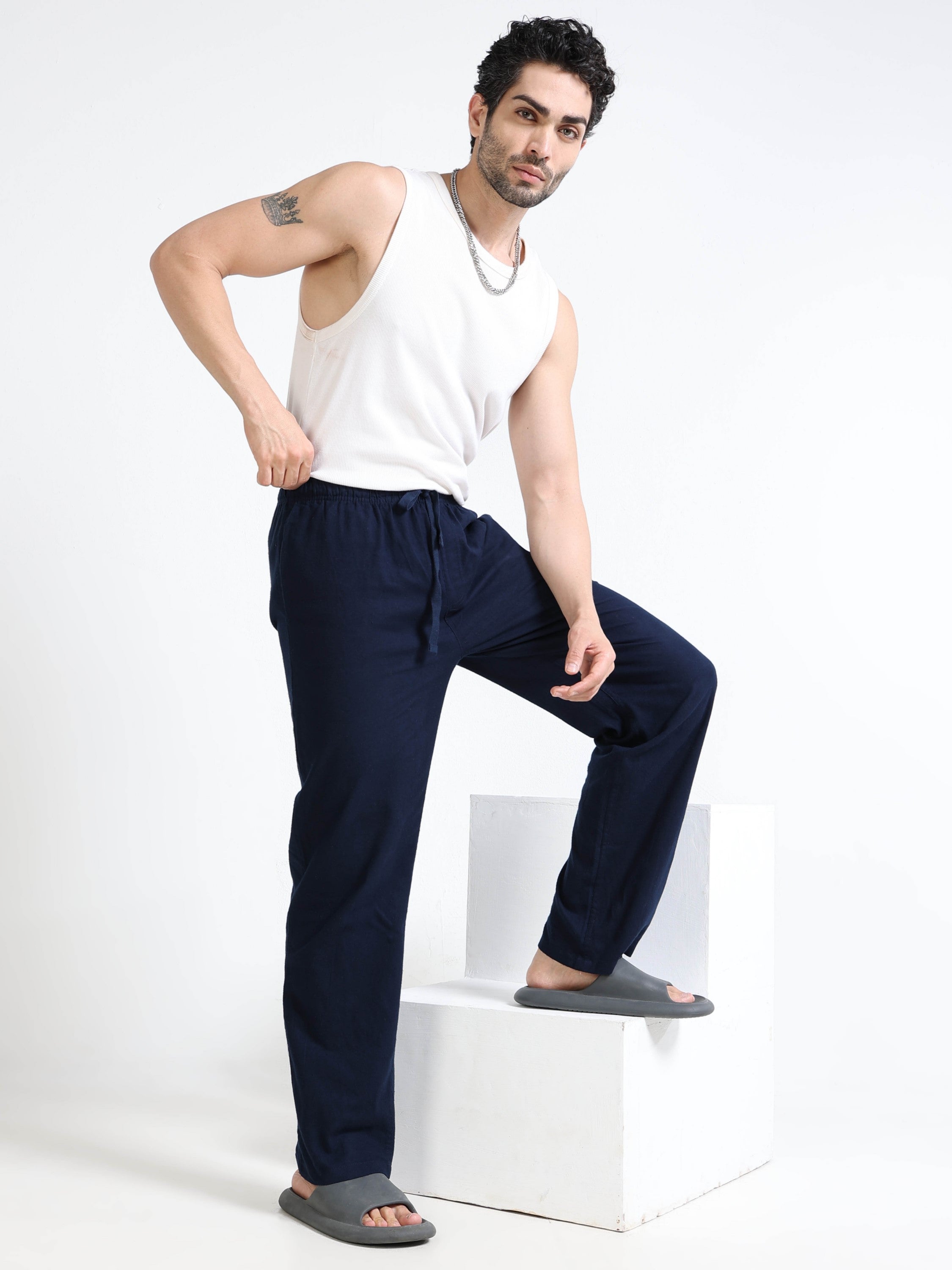 Men Navy Comfy Lounge Pants