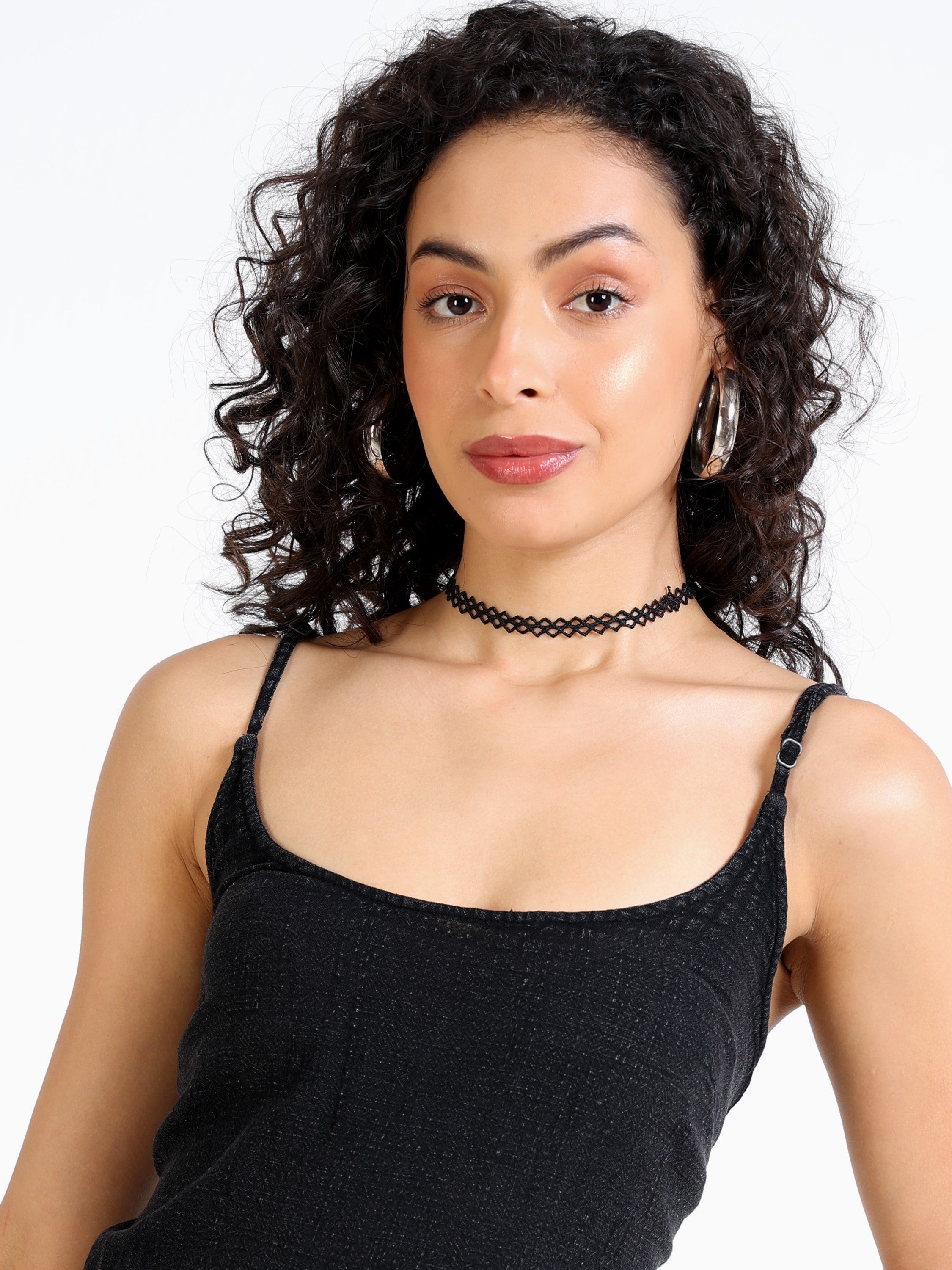 Women Black Muslin A-Line Dress