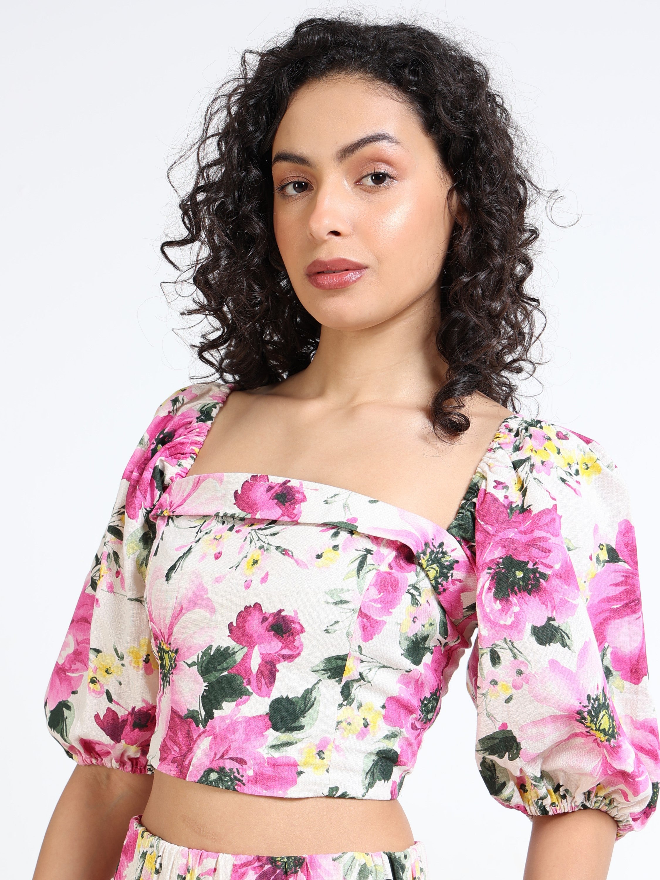 Women Floral Side Slit Co-Ord Set