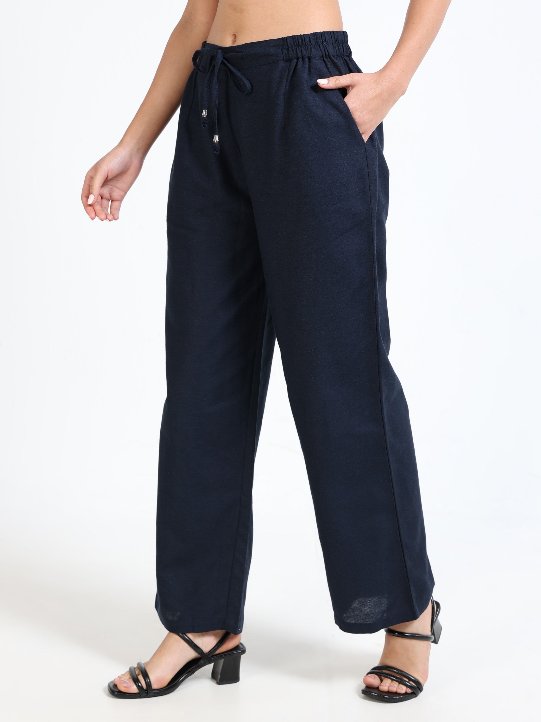Women Navy Regular Fit Bottom