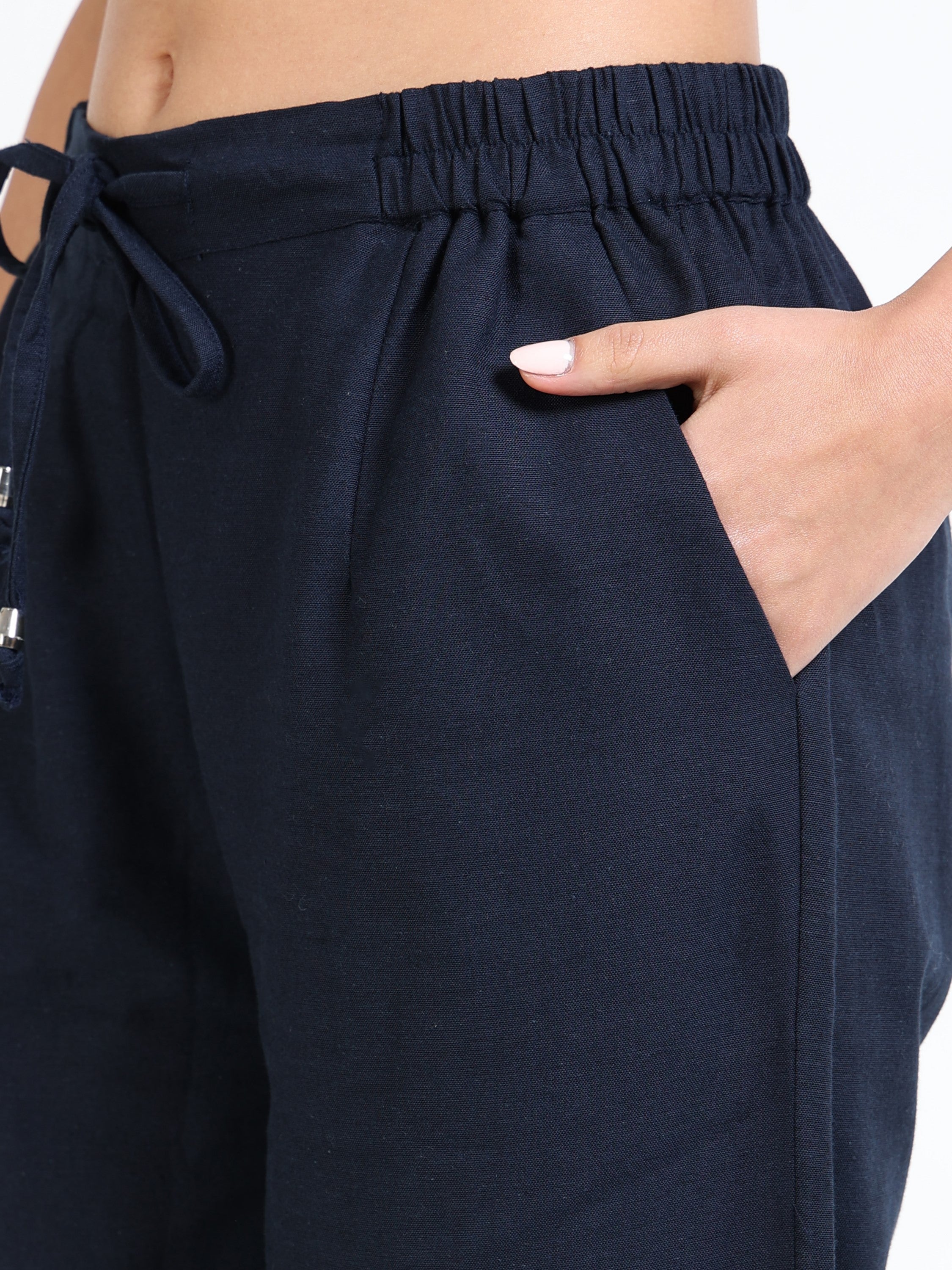 Women Navy Regular Fit Bottom