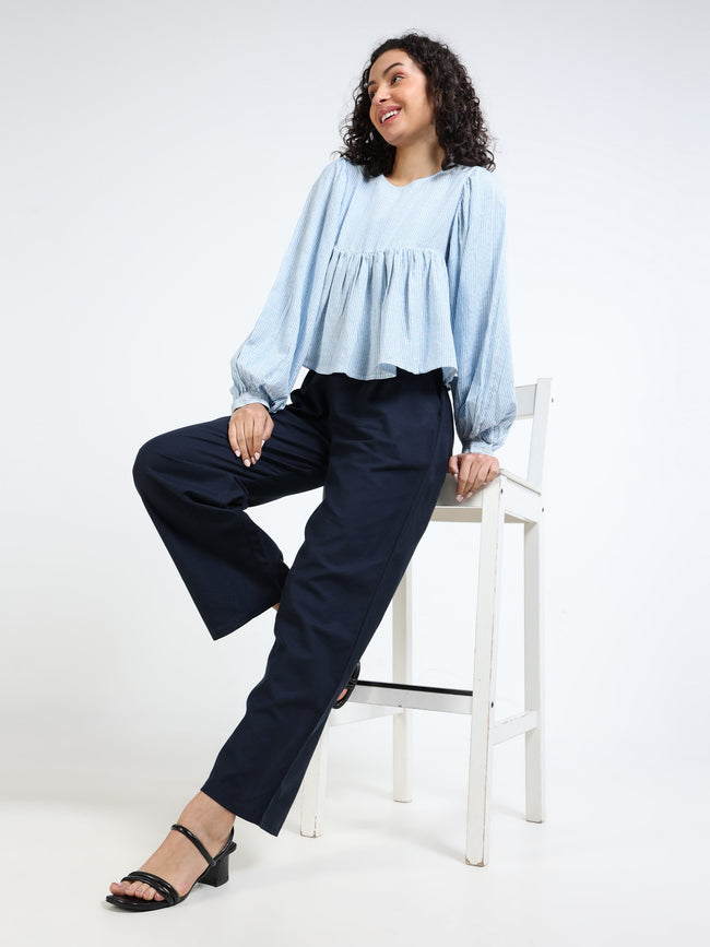 Women Navy Regular Fit Bottom