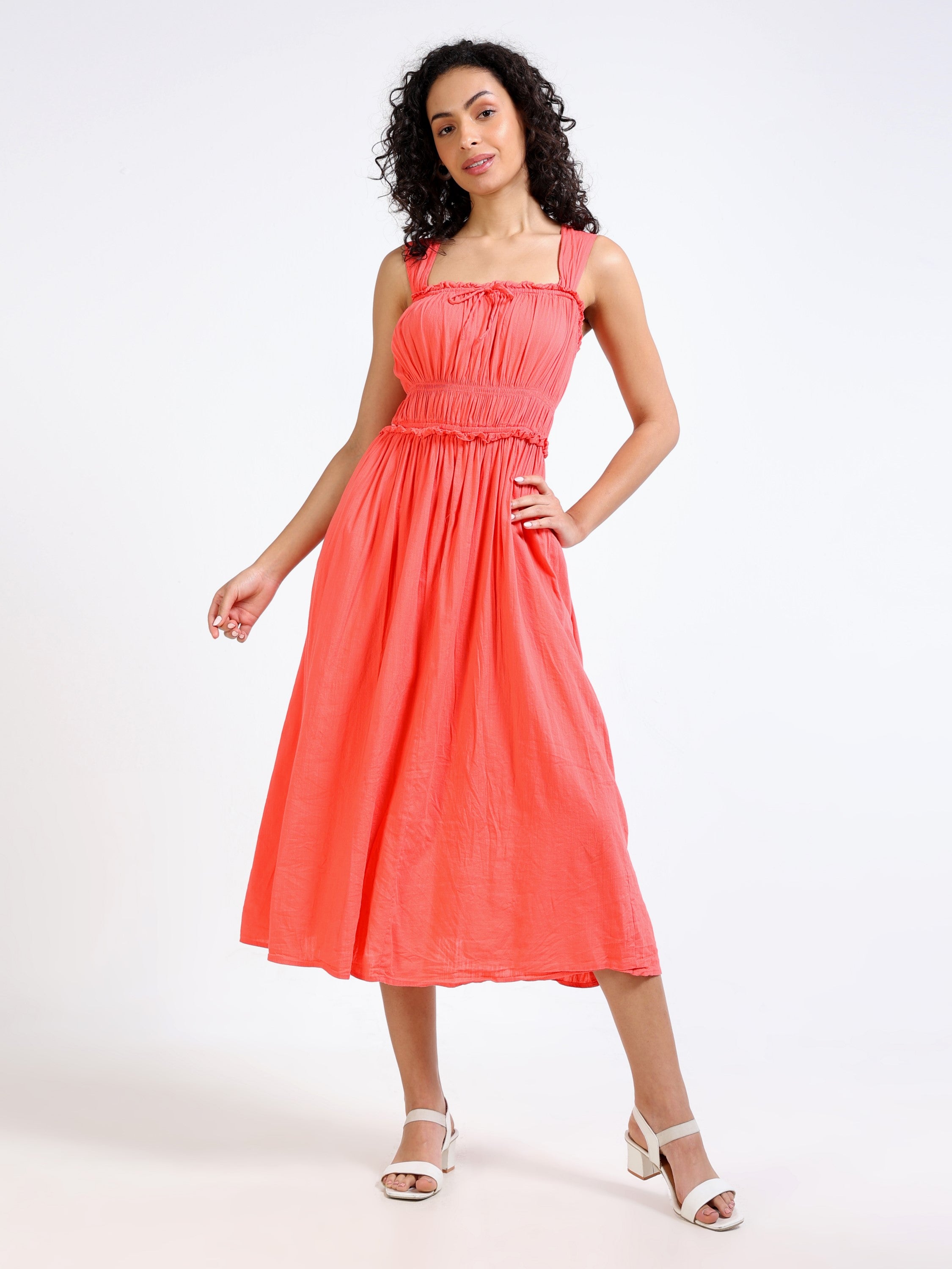 Women Maxi Dress with elasticated waist