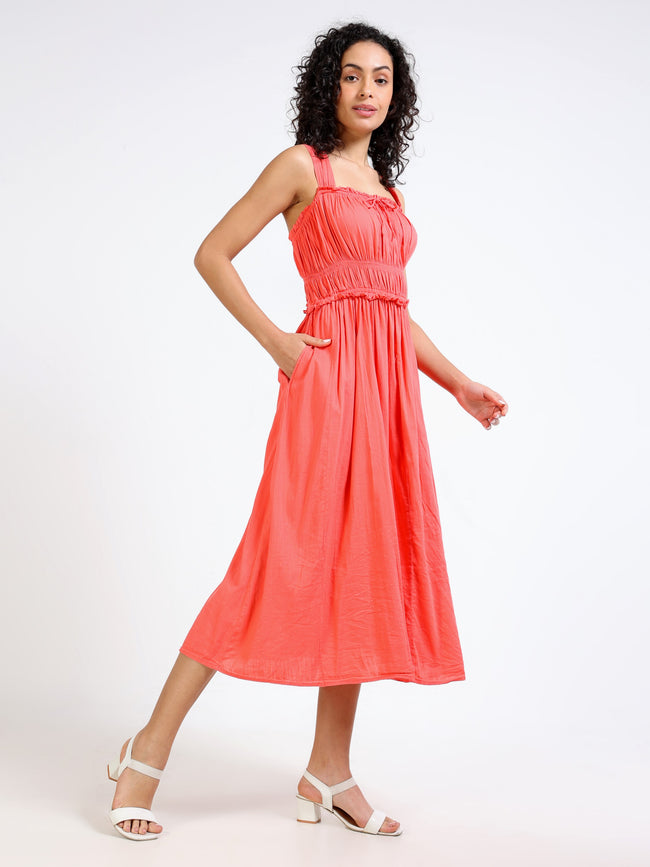 Women Maxi Dress with elasticated waist