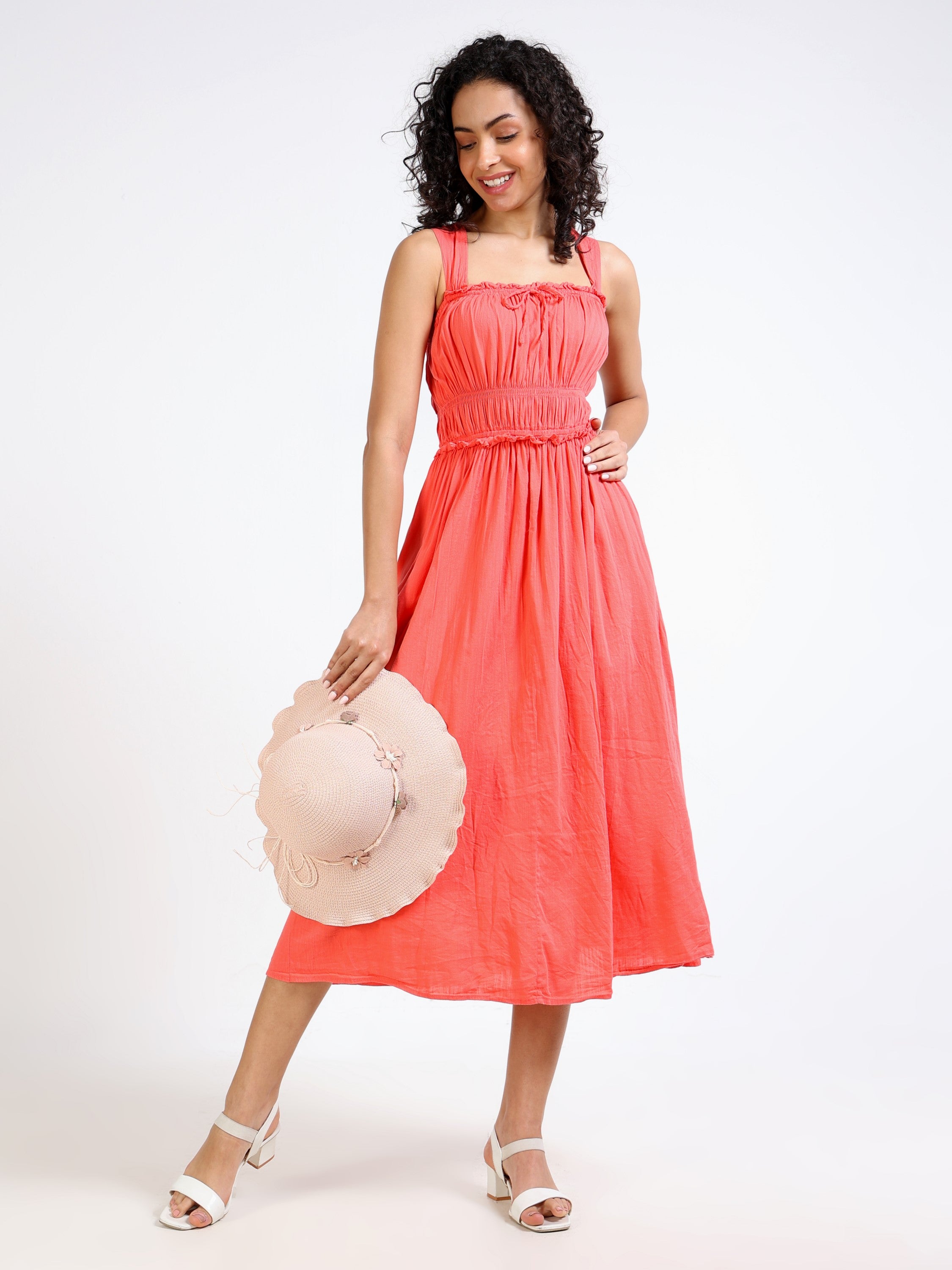 Women Maxi Dress with elasticated waist