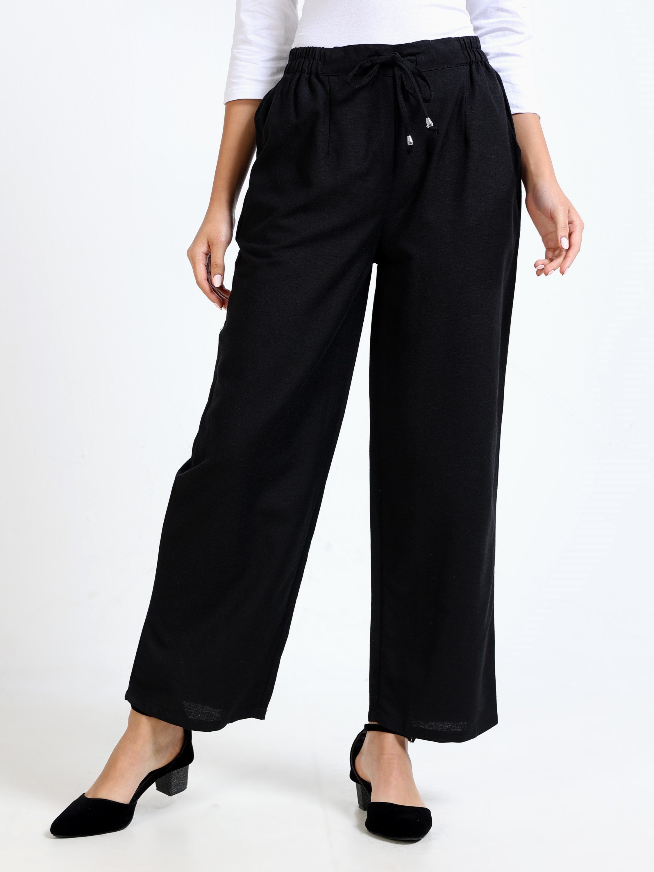 Women Black Regular Fit Bottom
