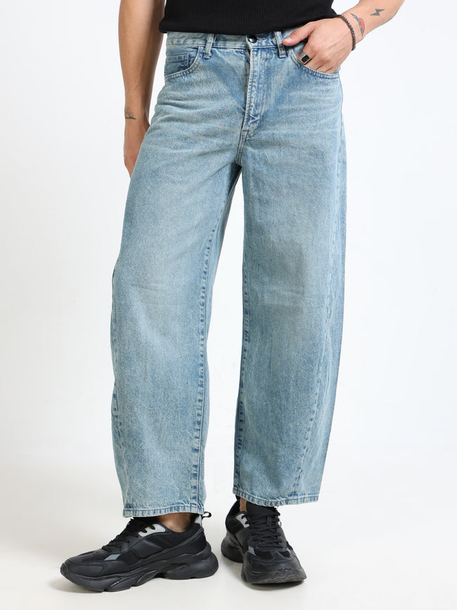 Men Denim Blue Baggy Jeans
