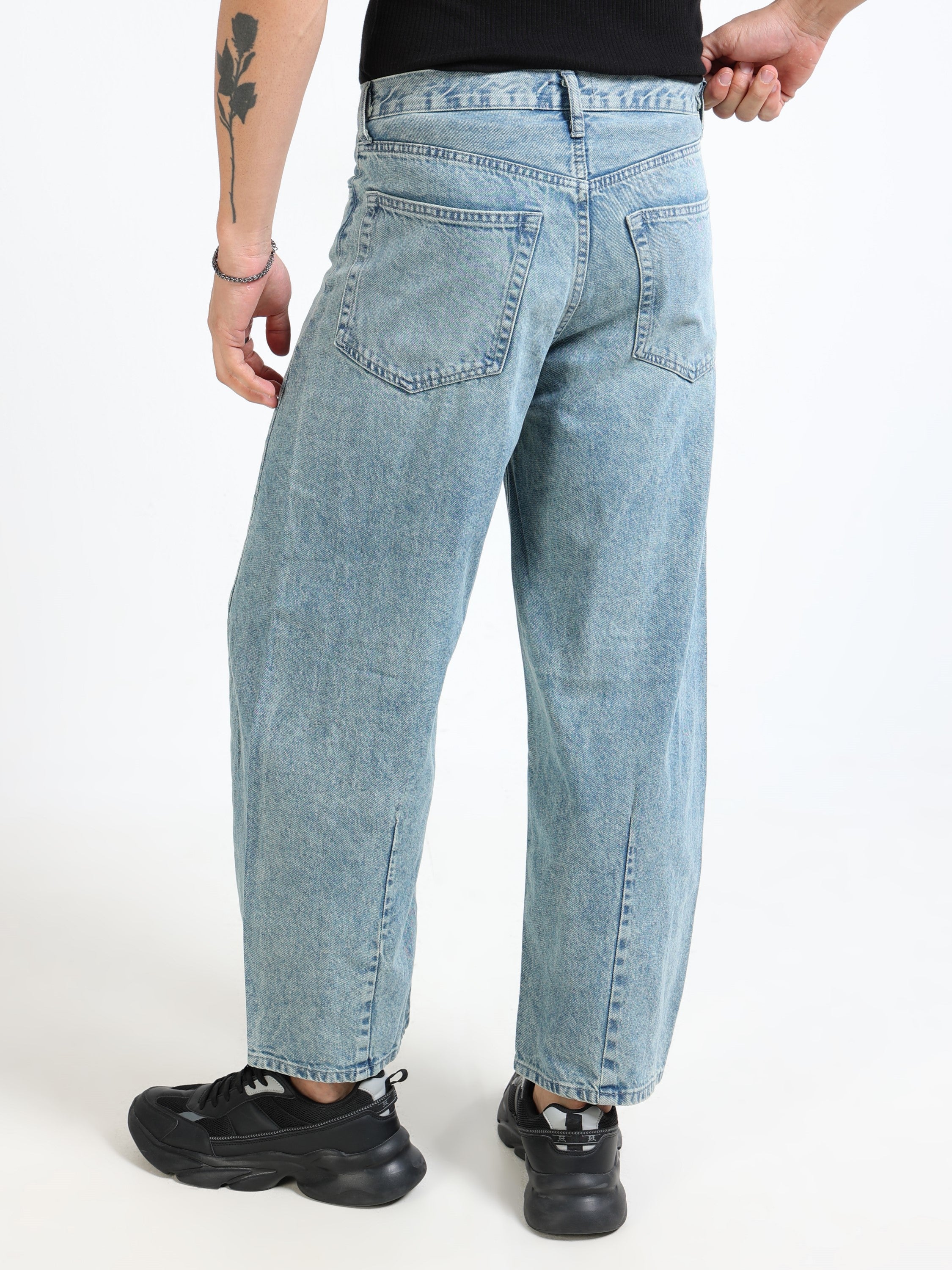 Men Denim Blue Baggy Jeans
