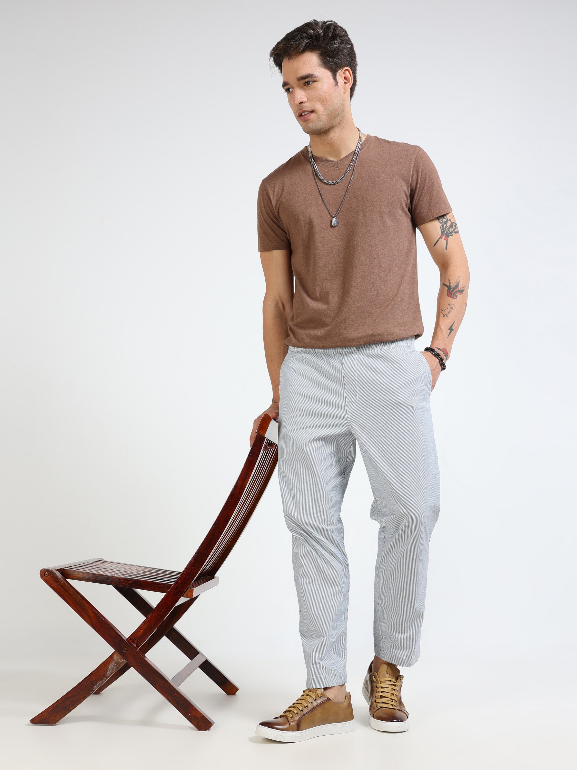 Men Blue Slim fit Pant