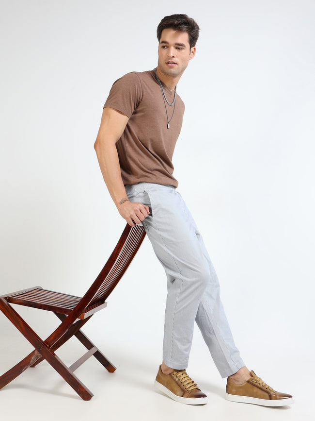 Men Blue Slim fit Pant