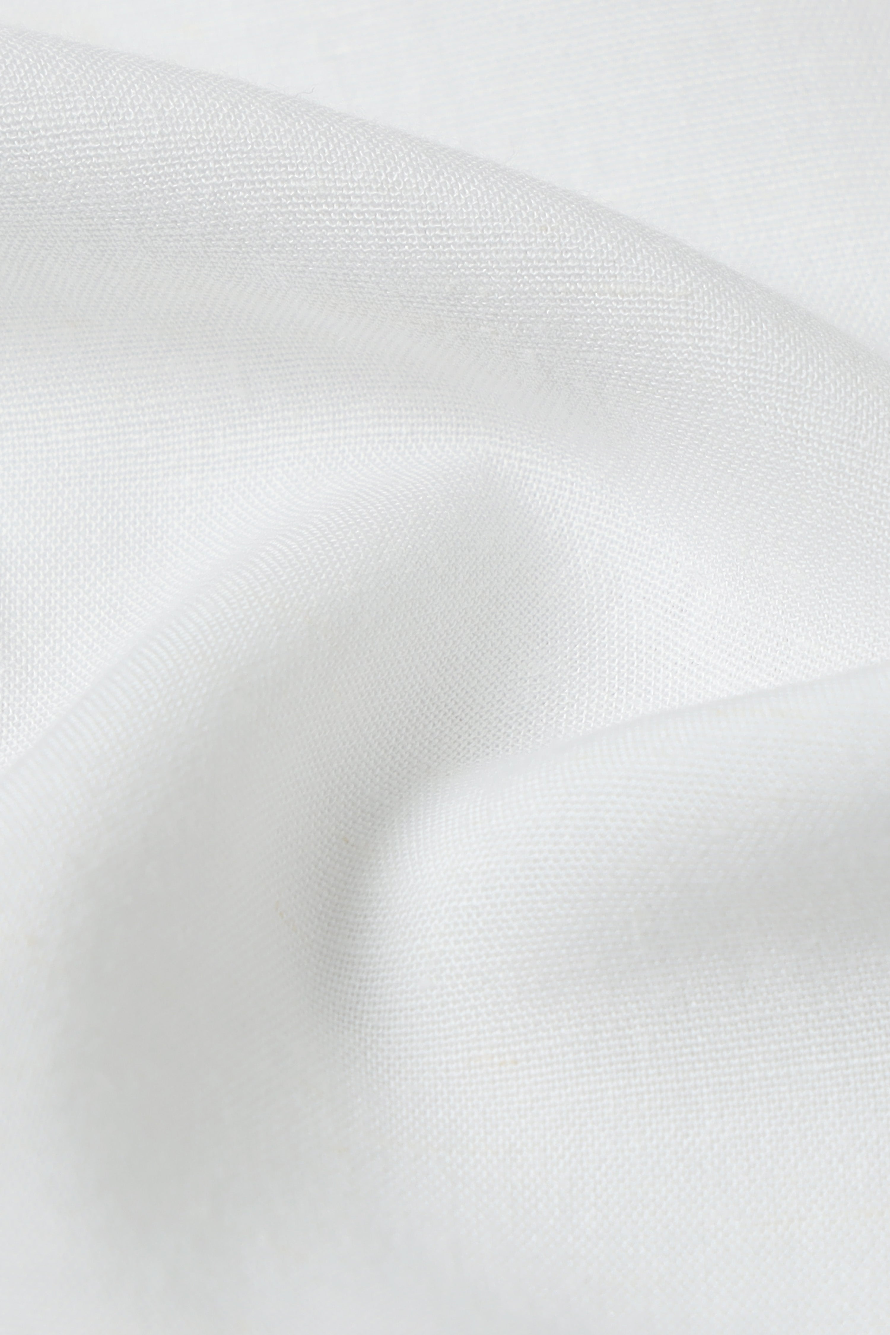Men White Viscose Linen Shirt
